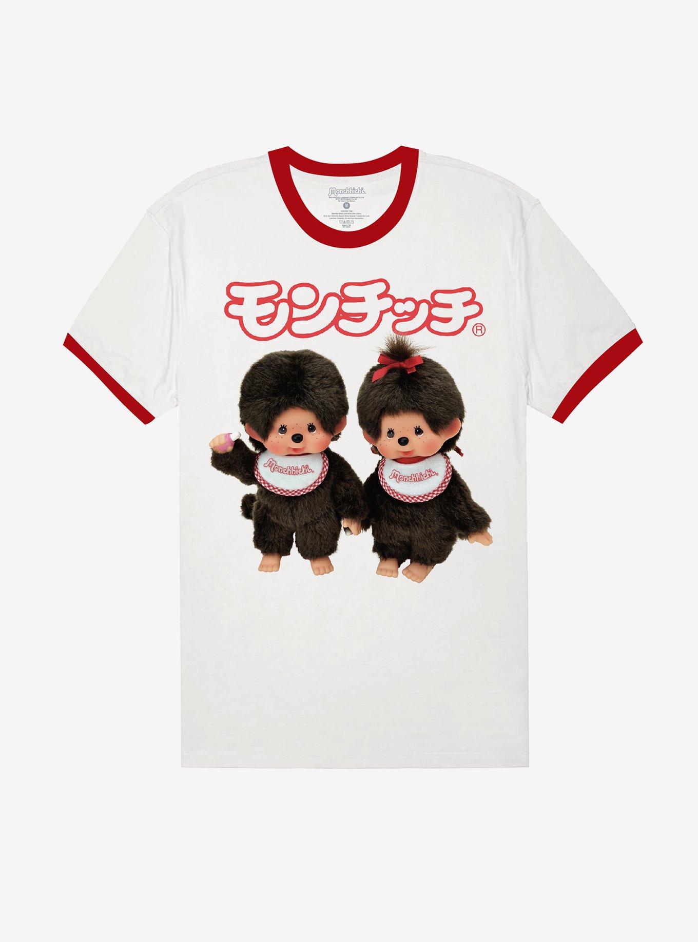 Monchhichi Duo Girls Ringer T-Shirt, , hi-res
