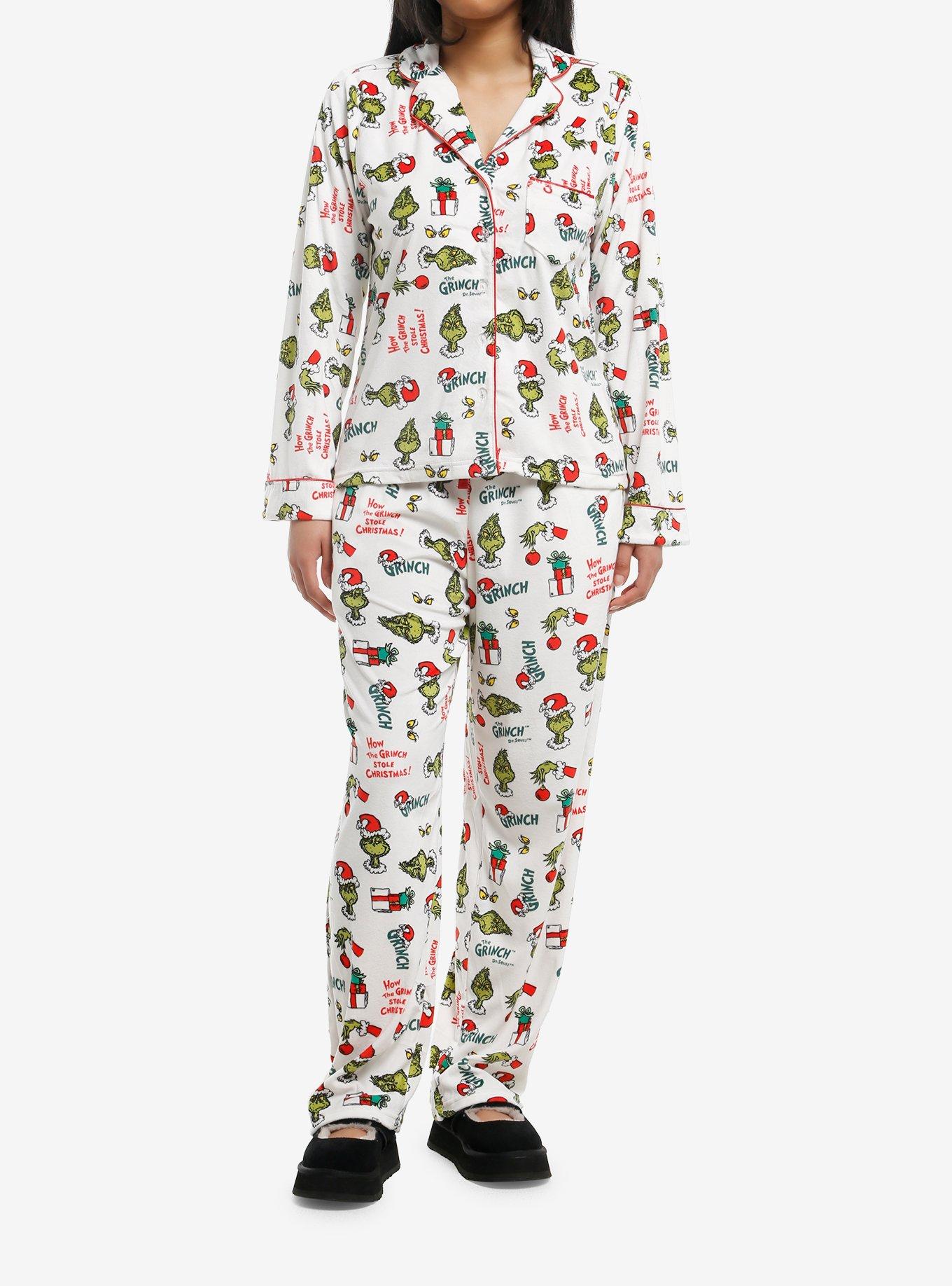 Dr. Seuss How The Grinch Stole Christmas! White Pajama Set, , hi-res