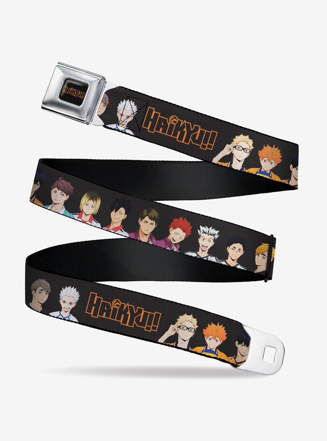 Haikyu!! Volleyball Team Player Groups Line Up Seatbelt Buckle Belt
