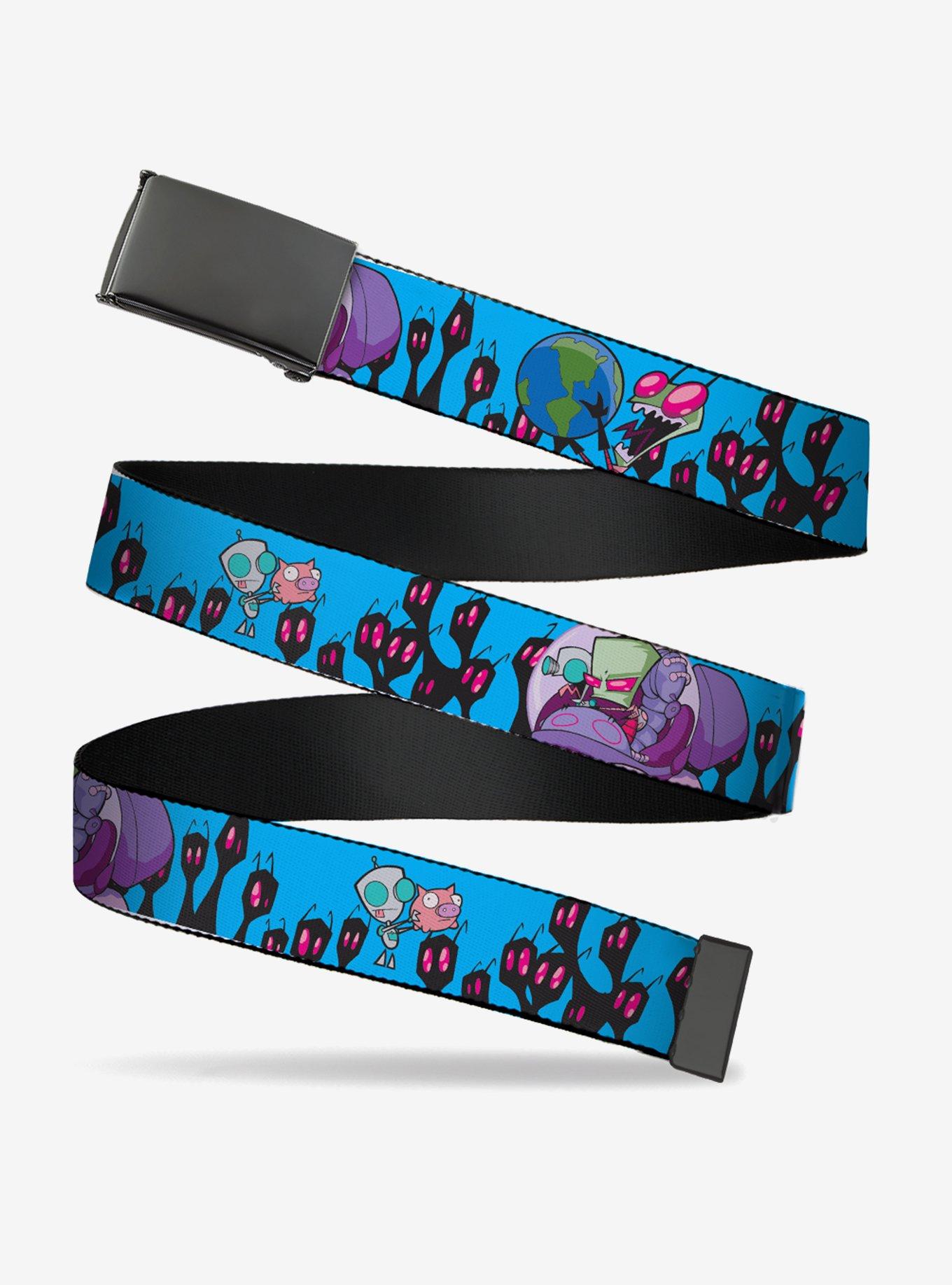 Invader Zim GIR and Piggy Rule the World Poses Adjustable Clamp Buckle Belt, , hi-res