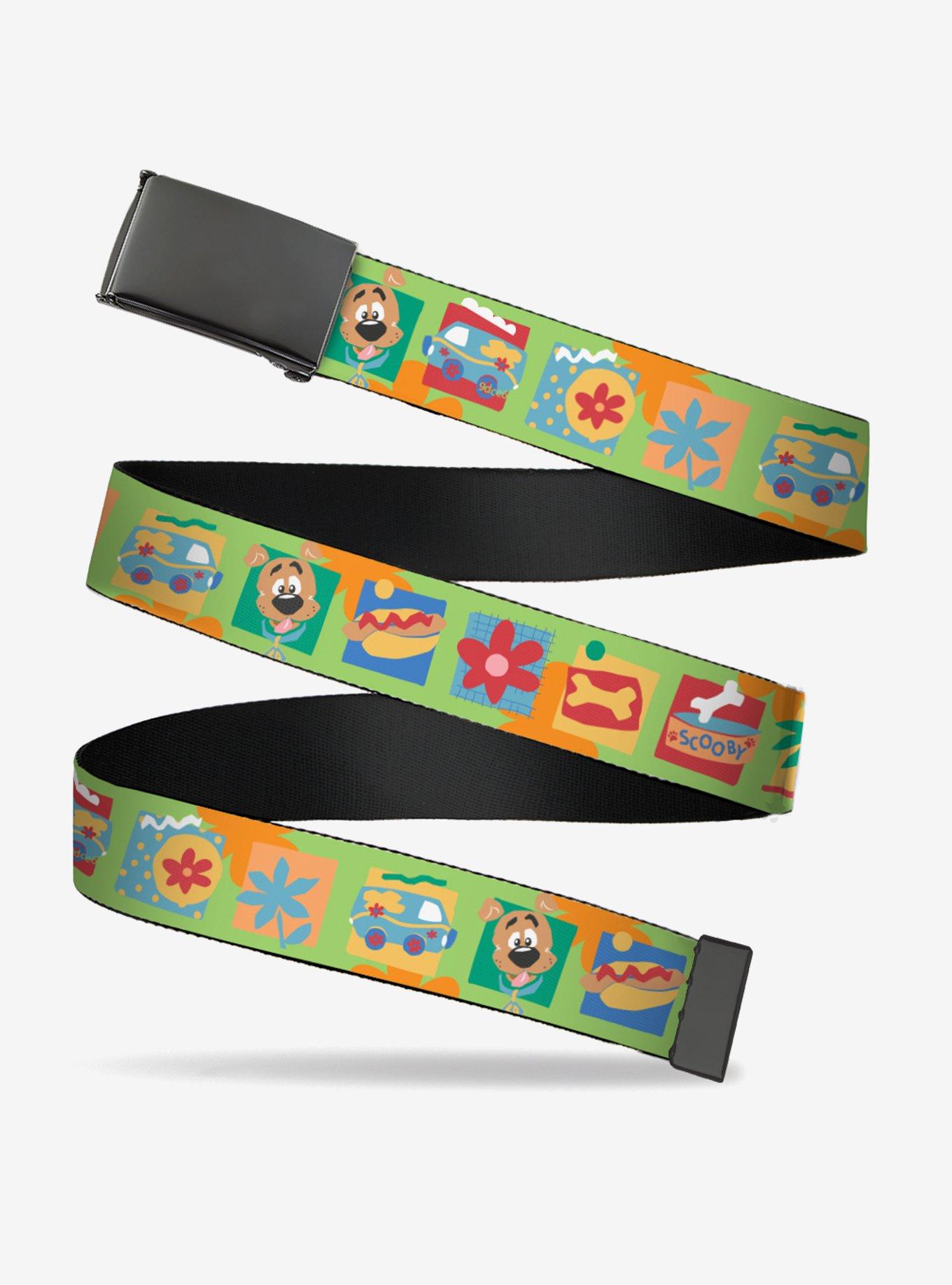 Scooby-Doo! Chibi Icon Blocks Multi Adjustable Clamp Buckle Belt