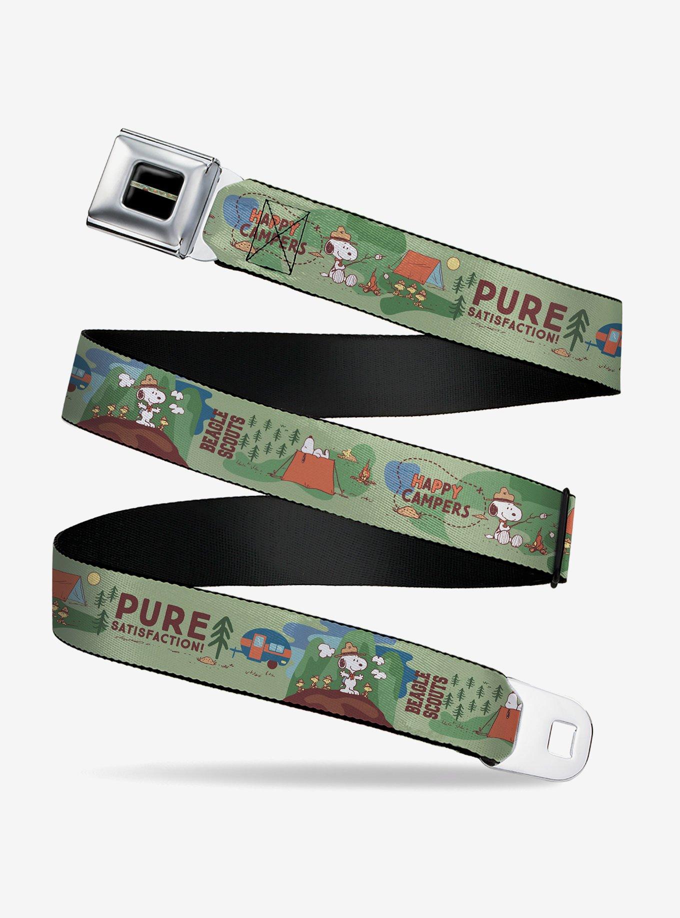 Peanuts Happy Camper Beagle Scouts Scenes Seatbelt Buckle Belt, , hi-res