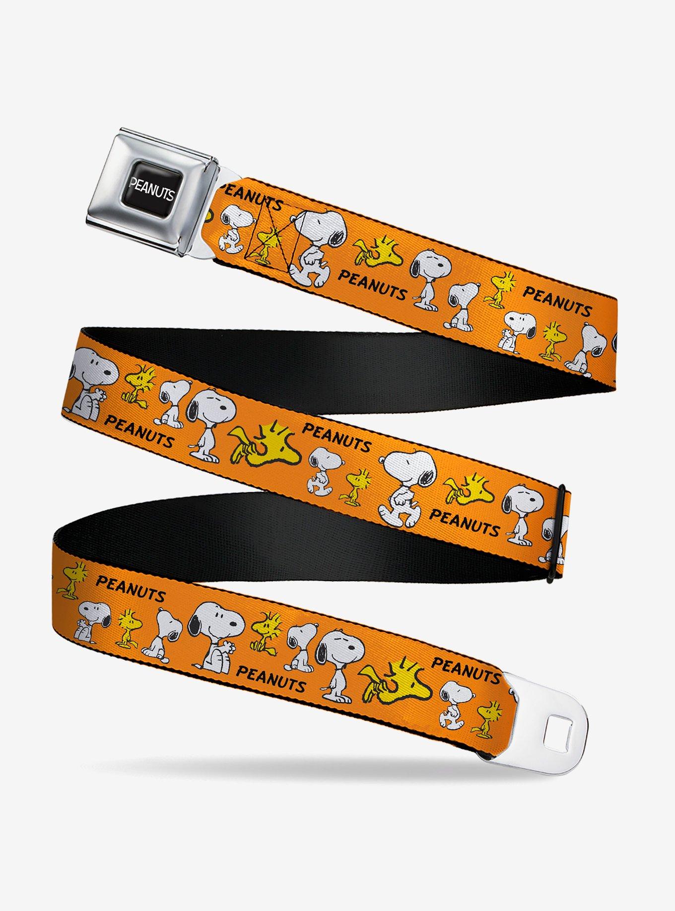 Peanuts Snoopy and Woodstock Poses Seatbelt Buckle Belt, , hi-res