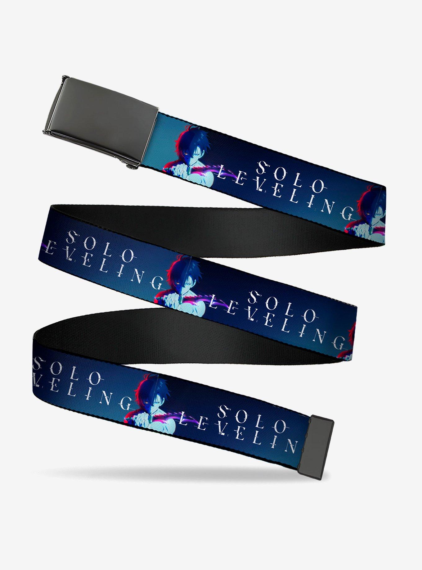 Solo Leveling Sung Jinwoo Dagger Pose and Title Adjustable Clamp Buckle Belt, , hi-res