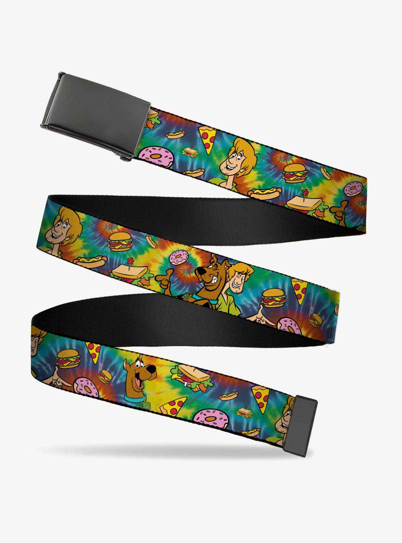 Scooby-Doo! and Shaggy Poses Munchies Tie Dye Multi Adjustable Clamp Buckle Belt, , hi-res