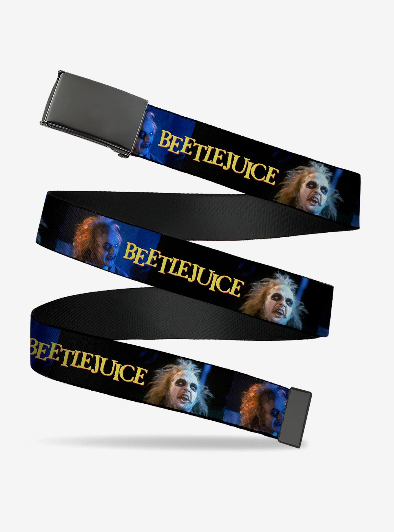 Beetlejuice Expressions and Title Adjustable Clamp Buckle Belt, , hi-res