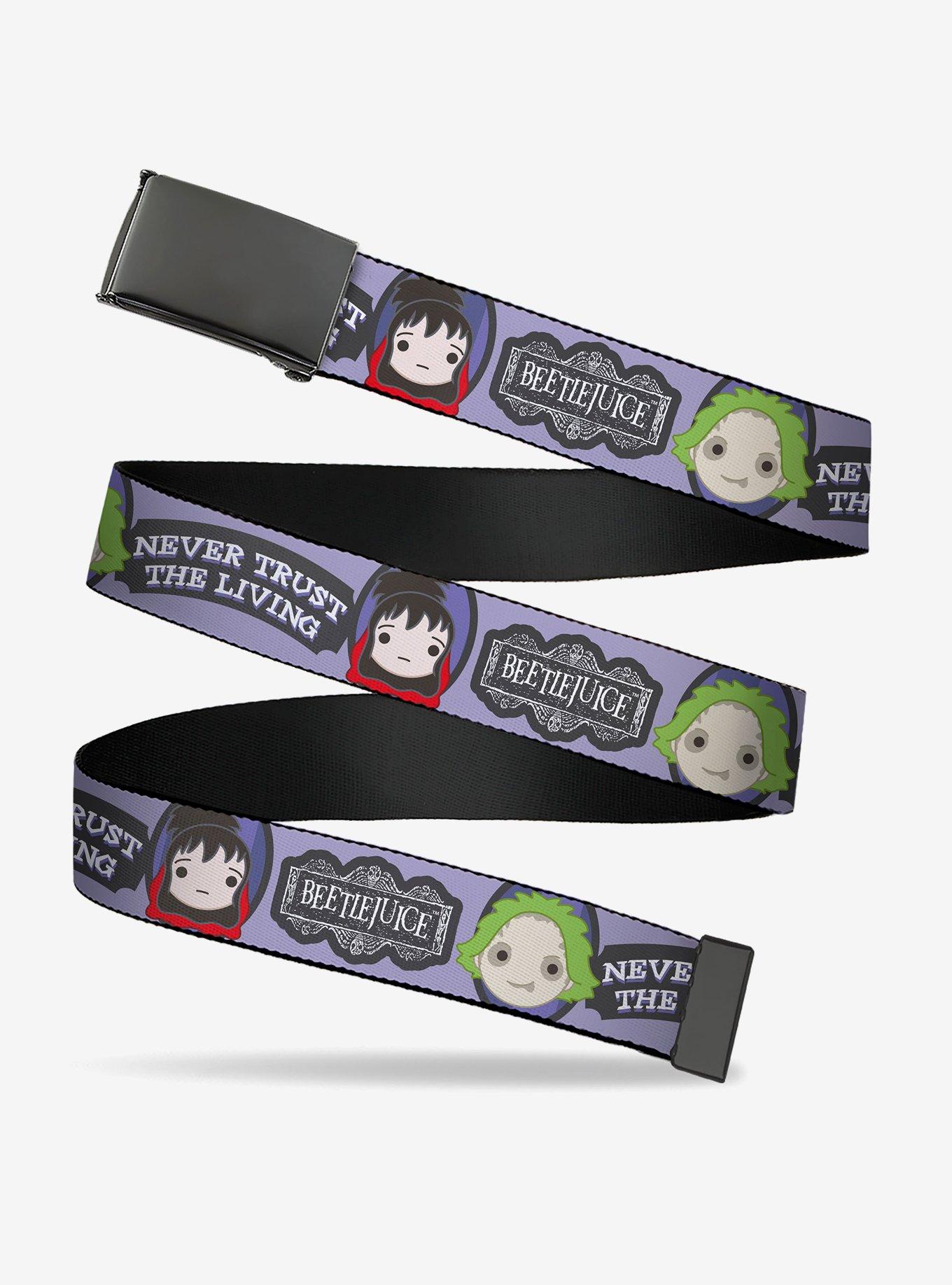 Beetlejuice Chibi and Lydia Never Trust the Living Adjustable Clamp Buckle Belt, , hi-res