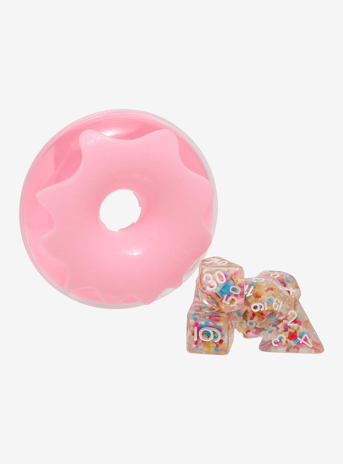 Pink Donut Polyhedral Dice Set Hot Topic Exclusive, , hi-res