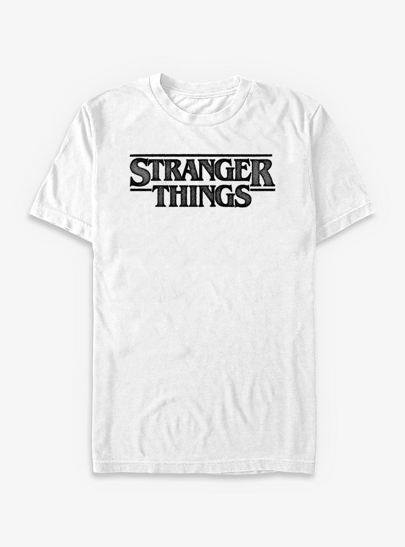 Stranger Things Pointillism Logo T-Shirt, WHITE, hi-res