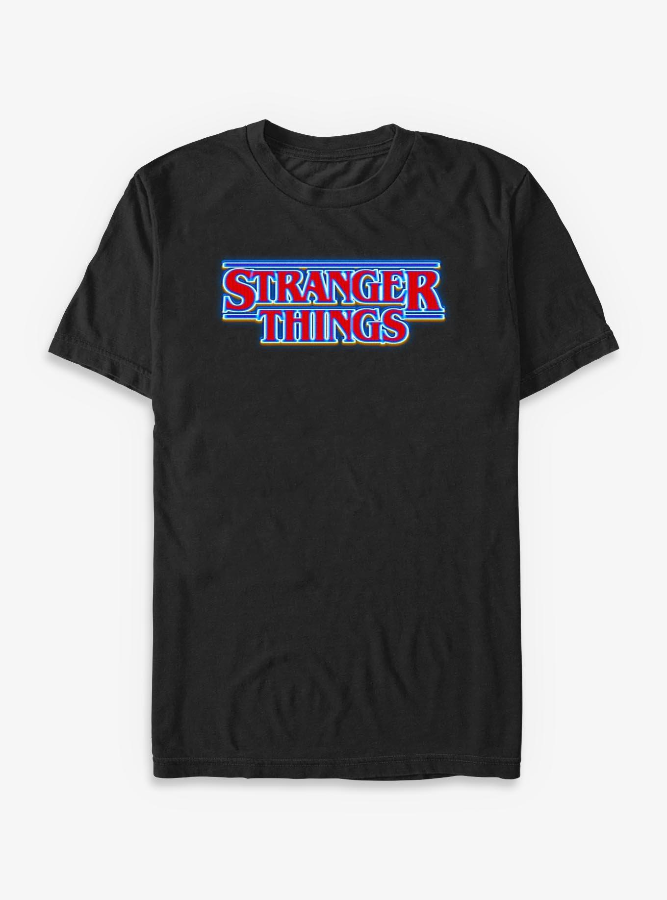 Stranger Things Blue Glow Logo T-Shirt