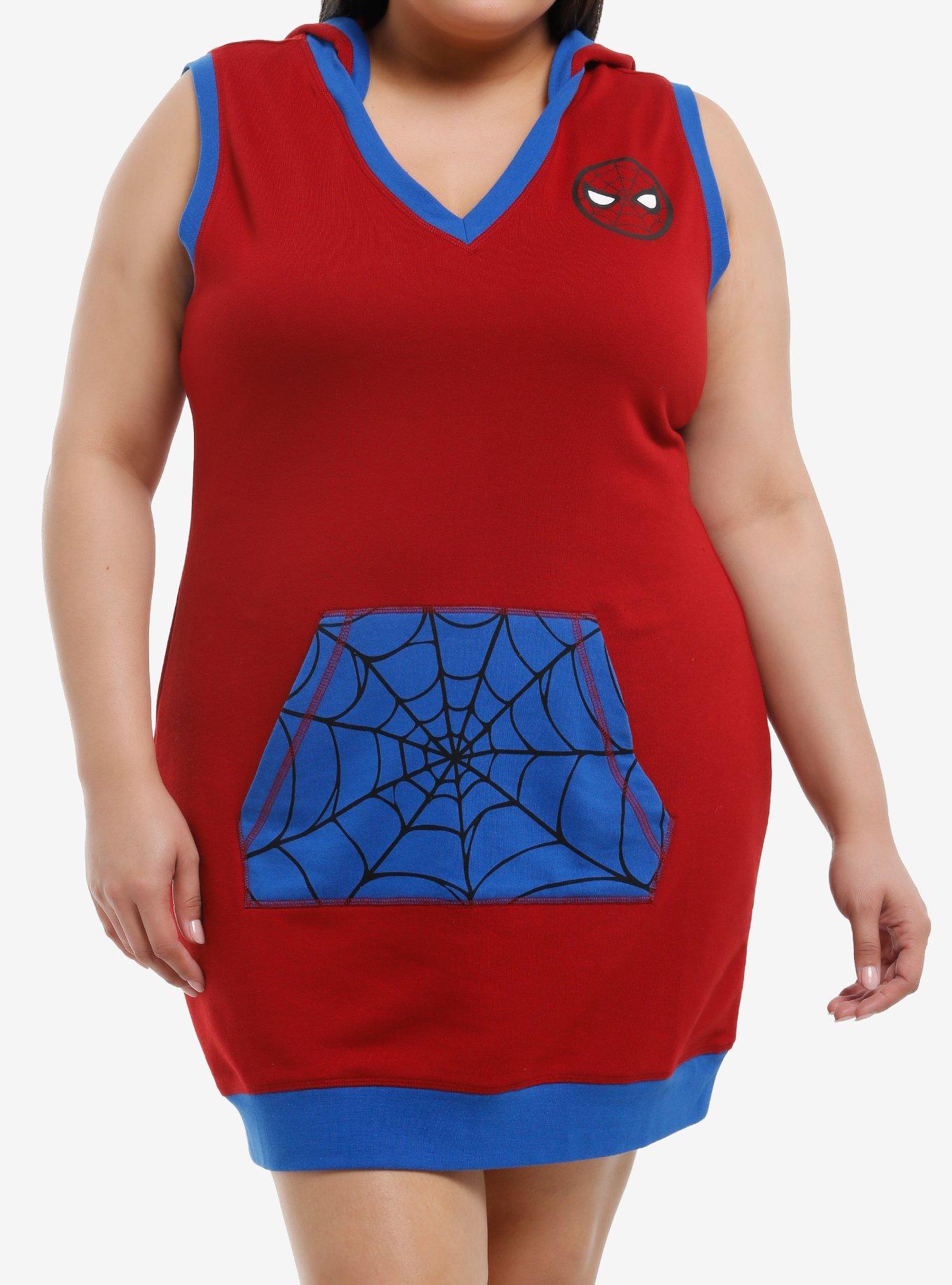 Her Universe Marvel Spider-Man Hoodie Dress Plus Size, , hi-res