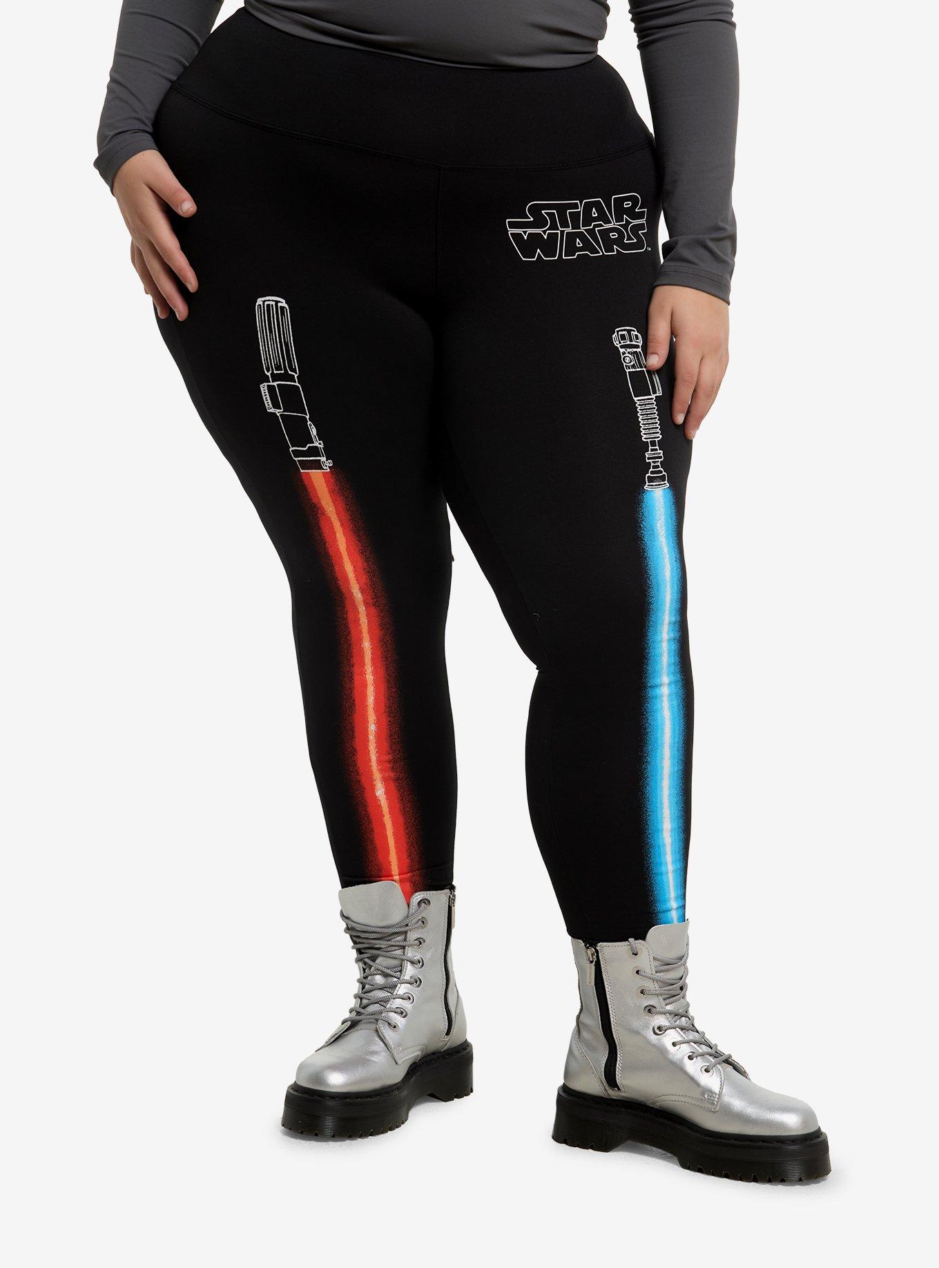 Star Wars Red & Blue Lightsaber Leggings Plus Size, , hi-res