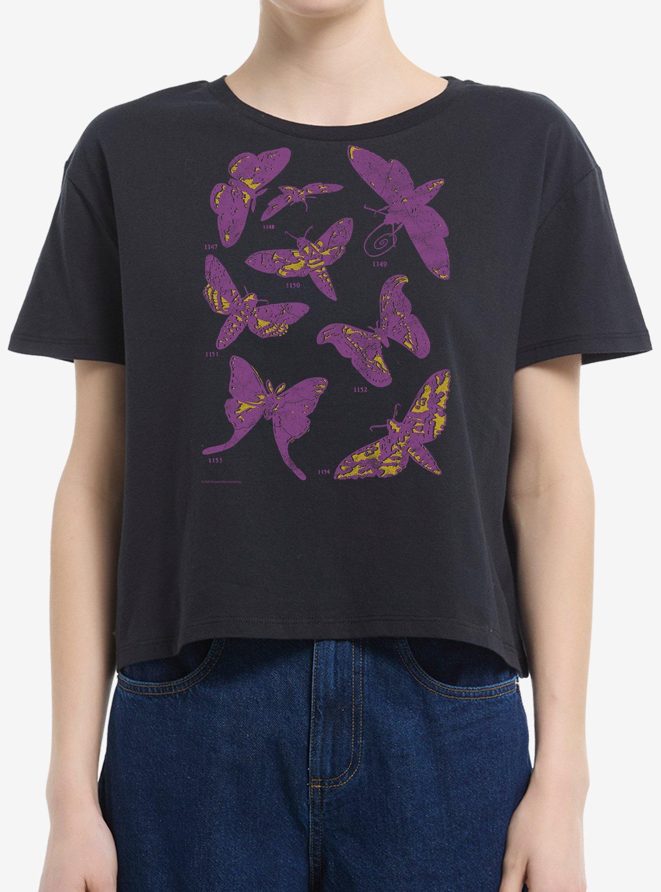 Butterfly Display Girls Boxy Crop T-Shirt, , hi-res