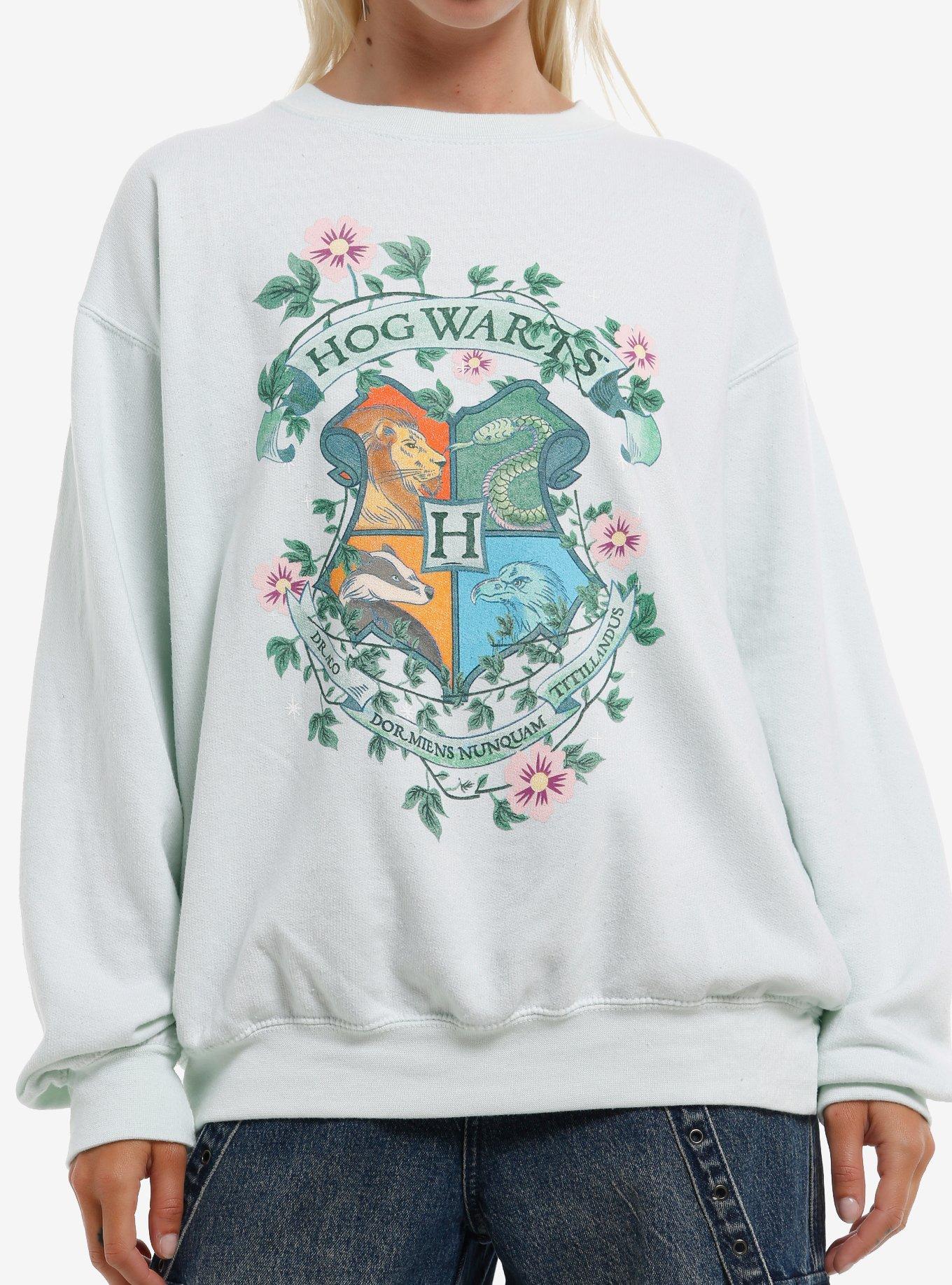 Harry Potter Hogwarts Crest Floral Sweatshirt, , hi-res