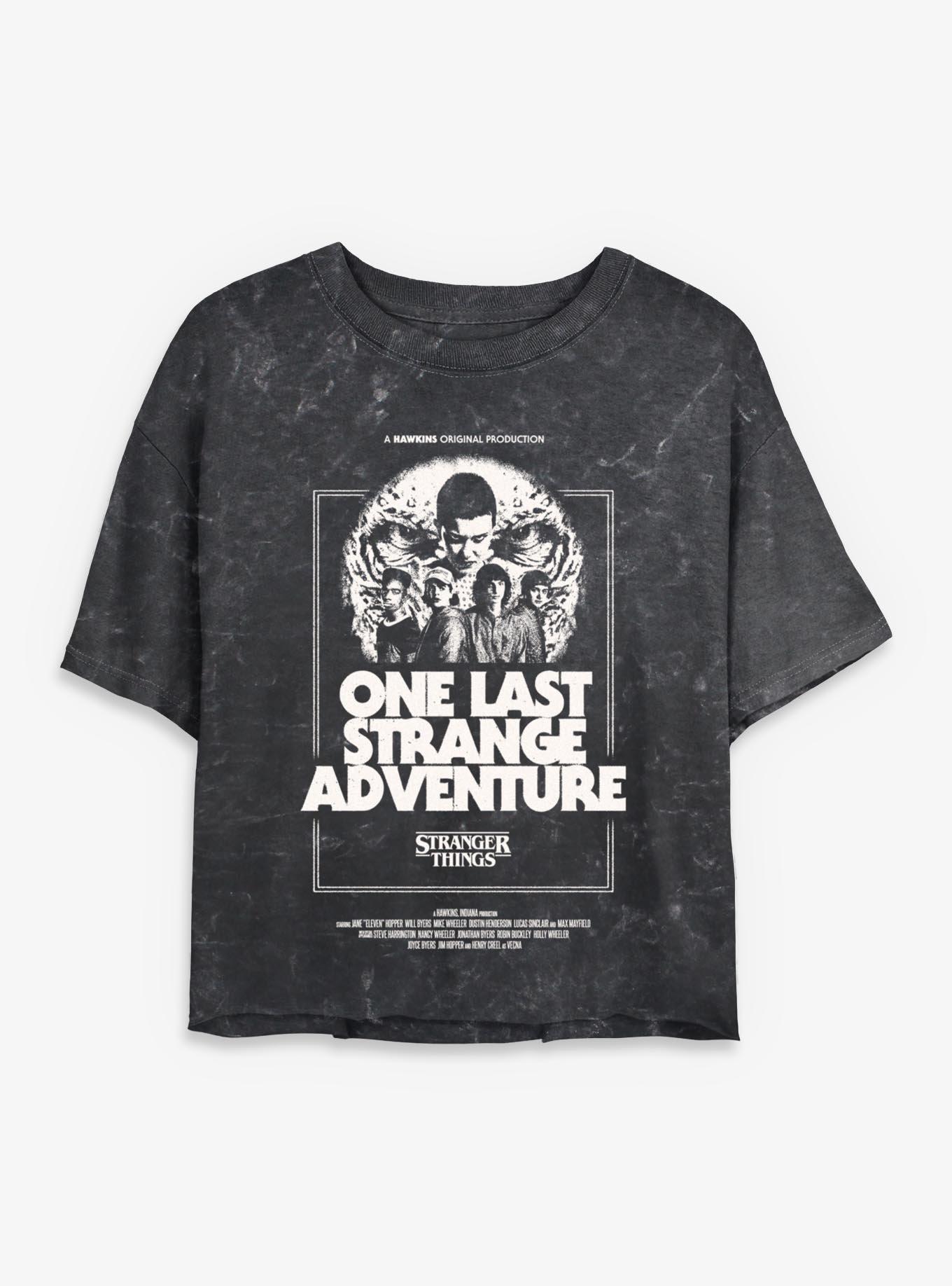 Stranger Things A Hawkins Original Production Girls Mineral Wash Crop T-Shirt, , hi-res