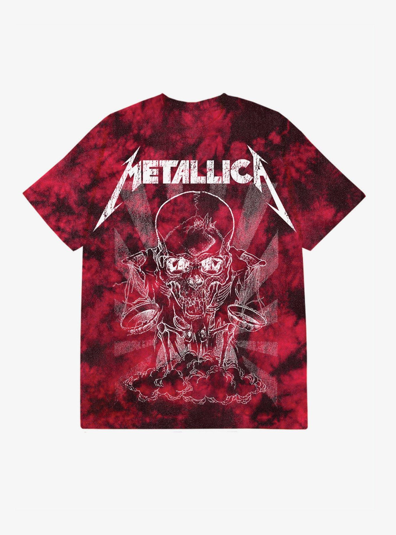 Metallica Skull Red Wash T-Shirt, , hi-res