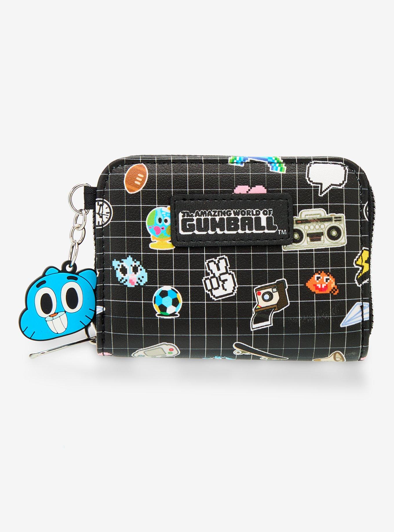 The Amazing World Of Gumball Icons Mini Zipper Wallet, , hi-res