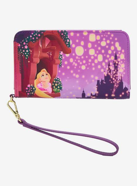 NWT Tangled Rapunzel Lantern Print Purple Loungefly Backpack & Wallet Tangled Rapunzel Exclusive Lanterns Quilted Mini Backpack  main image 3