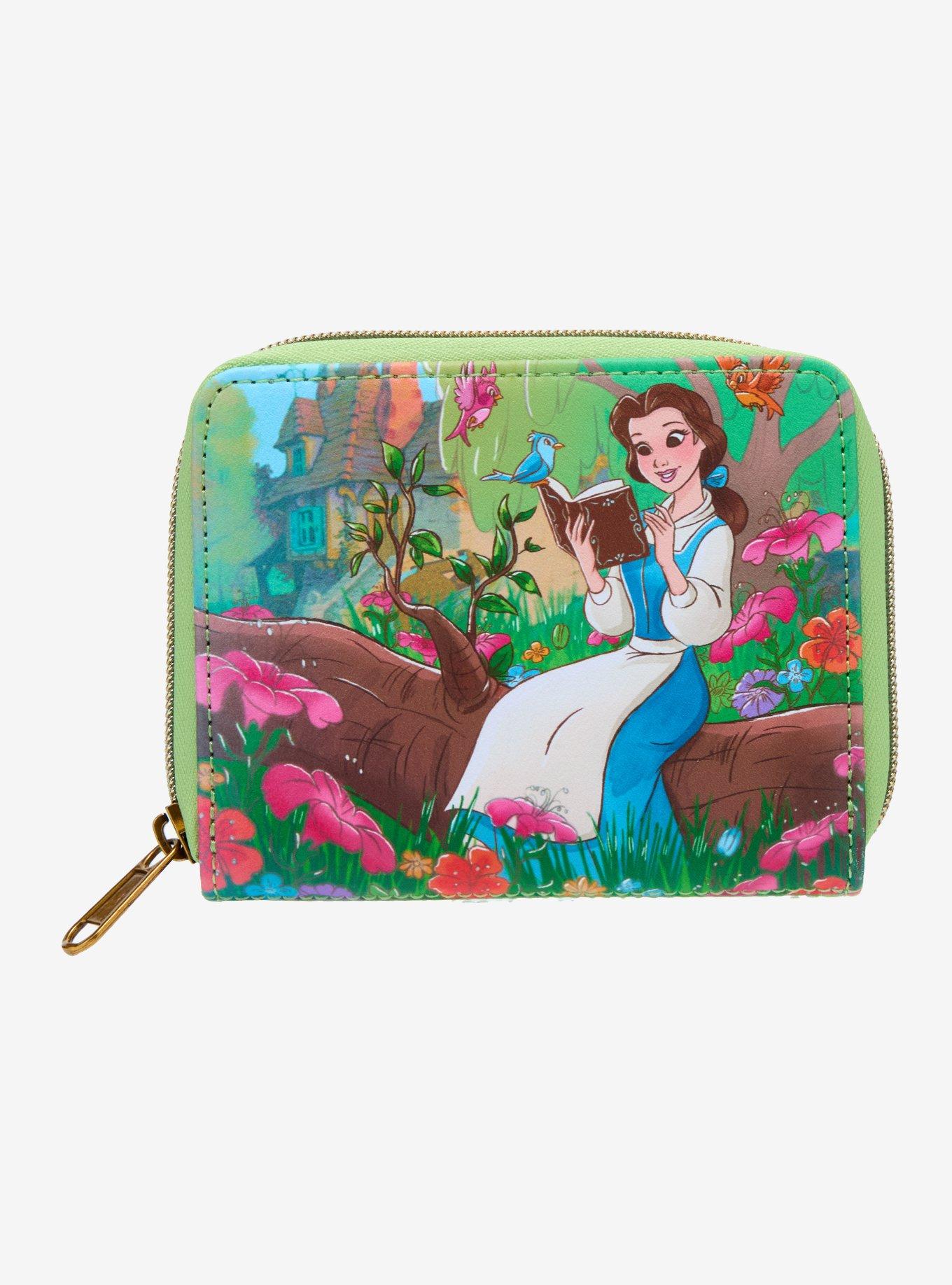 beauty:beast　ウォレットチェーン　【美品】 Loungefly Disney Beauty And The Beast Belle Reading Mini Zipper