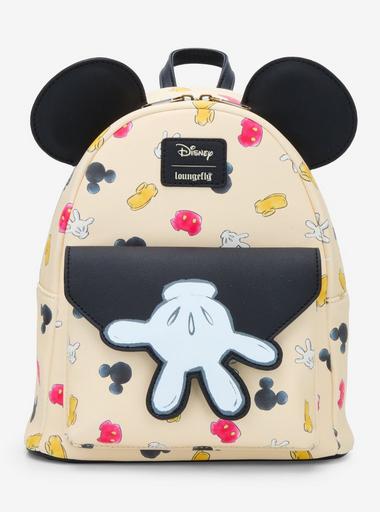disney mickey mouse allover print mini backpack Loungefly Classic Mini-Backpack and red stars Disney Mickey & Friends All-Over
