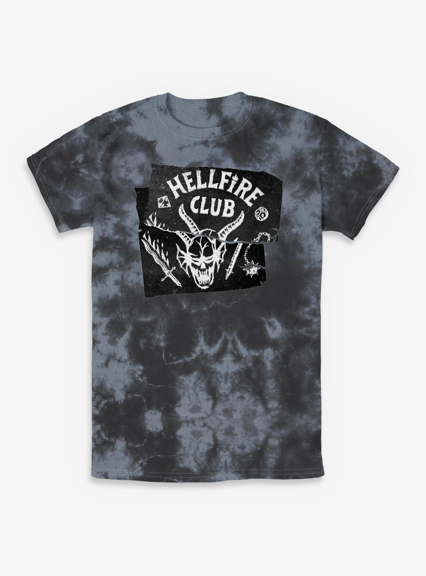 Stranger Things Hellfire Club Torn Flyer Tye-Dye T-Shirt, , hi-res