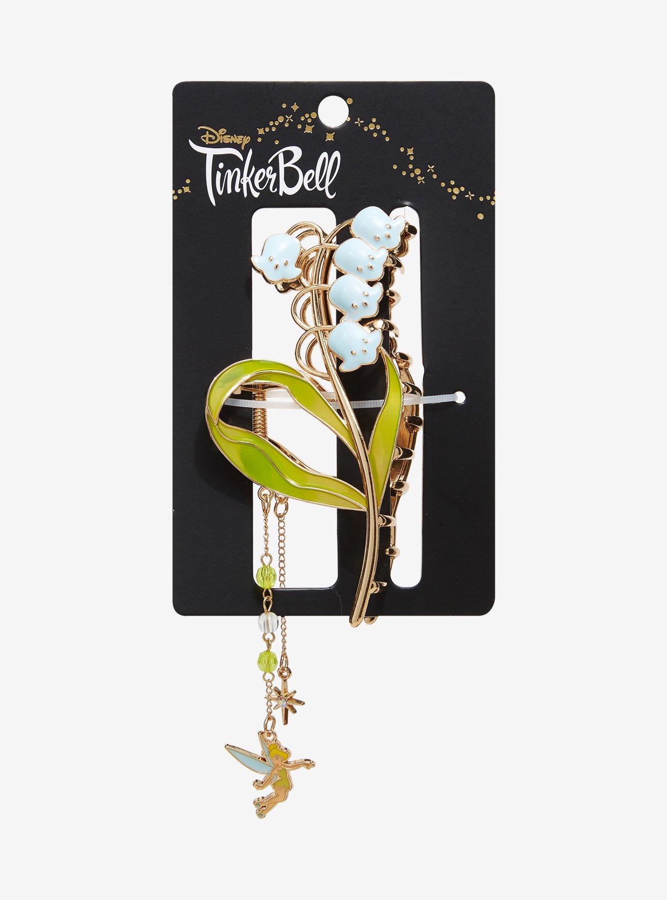 Disney Peter Pan Tinker Bell Floral Claw Clip - BoxLunch Exclusive, , hi-res
