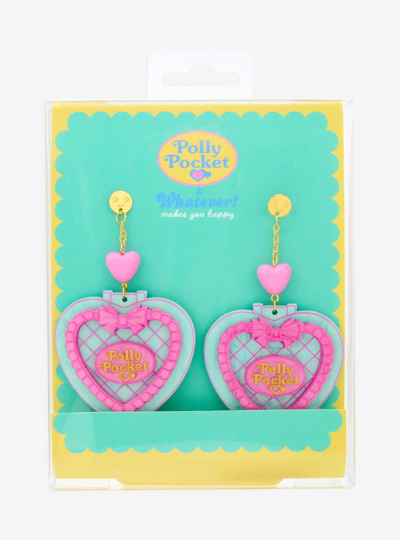 Whatever! Makes You Happy x Polly Pocket Heart Compact Statement Earrings, , hi-res