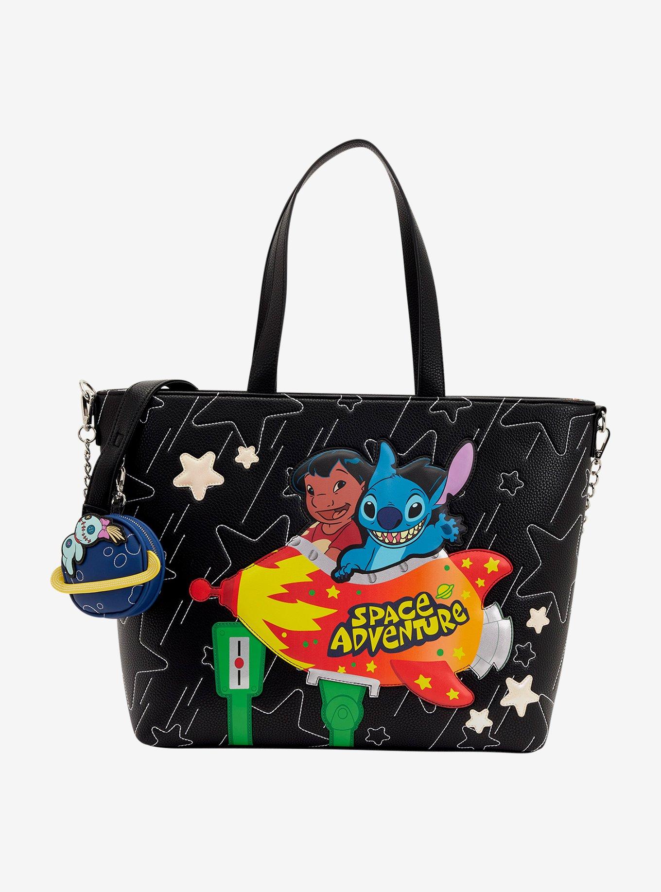 Loungefly Disney Lilo & Stitch Space Adventure Ride Stars Crossbody Tote Bag, , hi-res