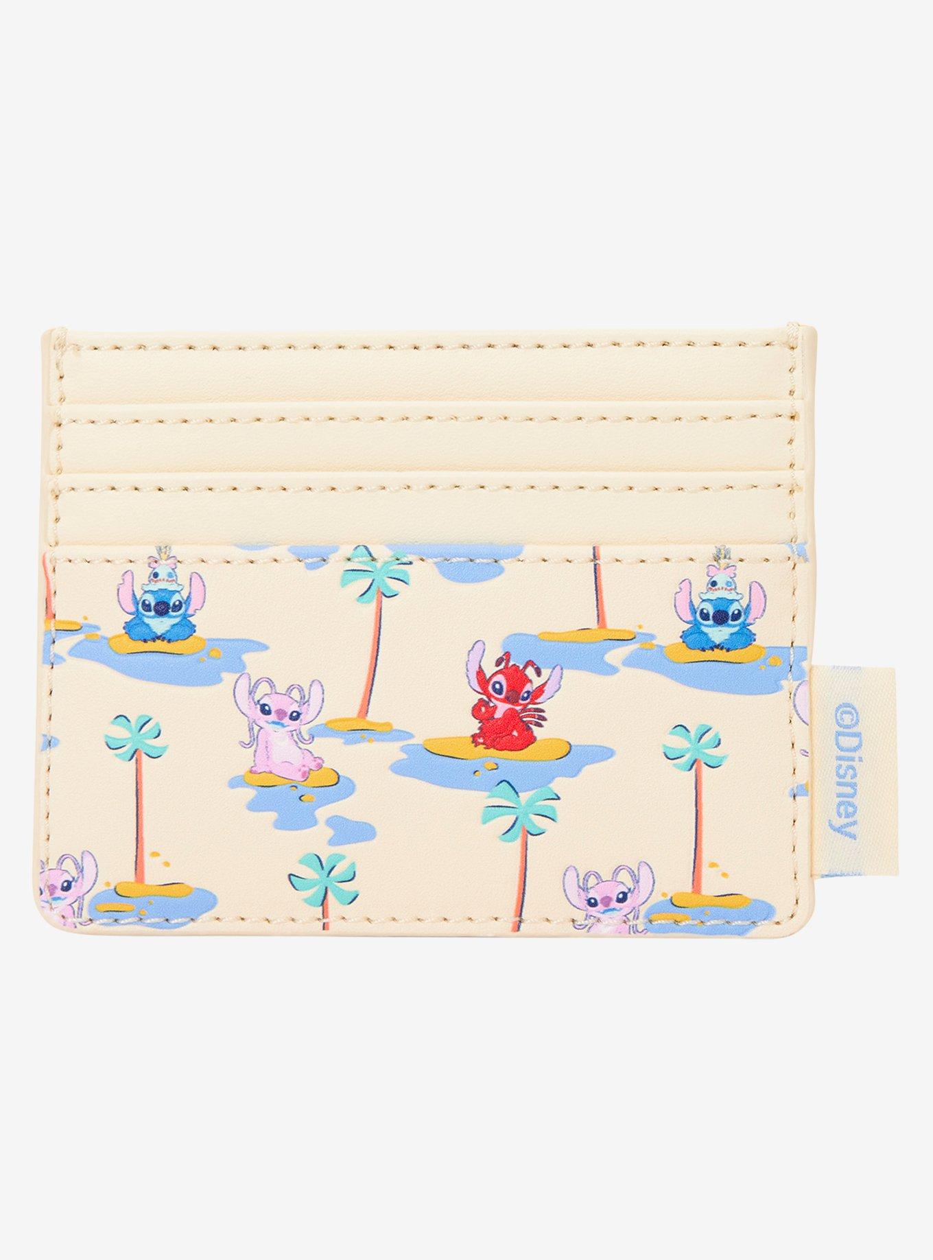 Loungefly Disney Lilo & Stitch Angel, Leroy, & Stitch Allover Print Cardholder, , hi-res