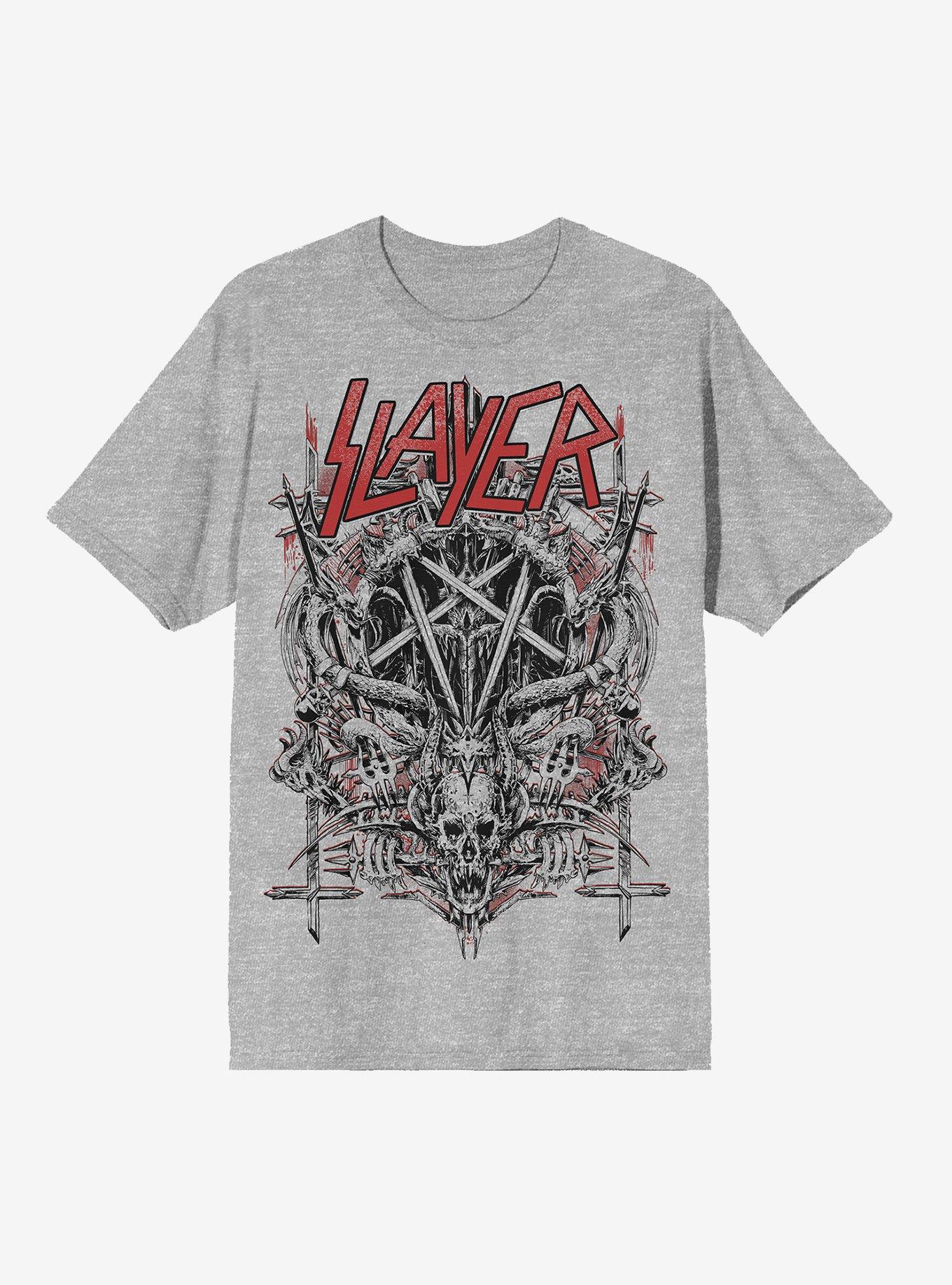 Slayer Skull & Cross Crest T-Shirt, , hi-res