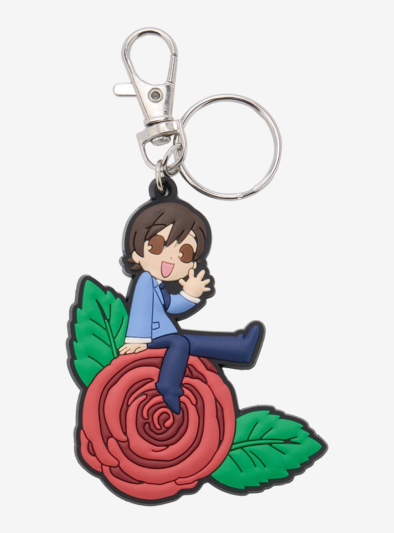 Ouran High School Host Club Chibi Haruhi Rose Key Chain, , hi-res