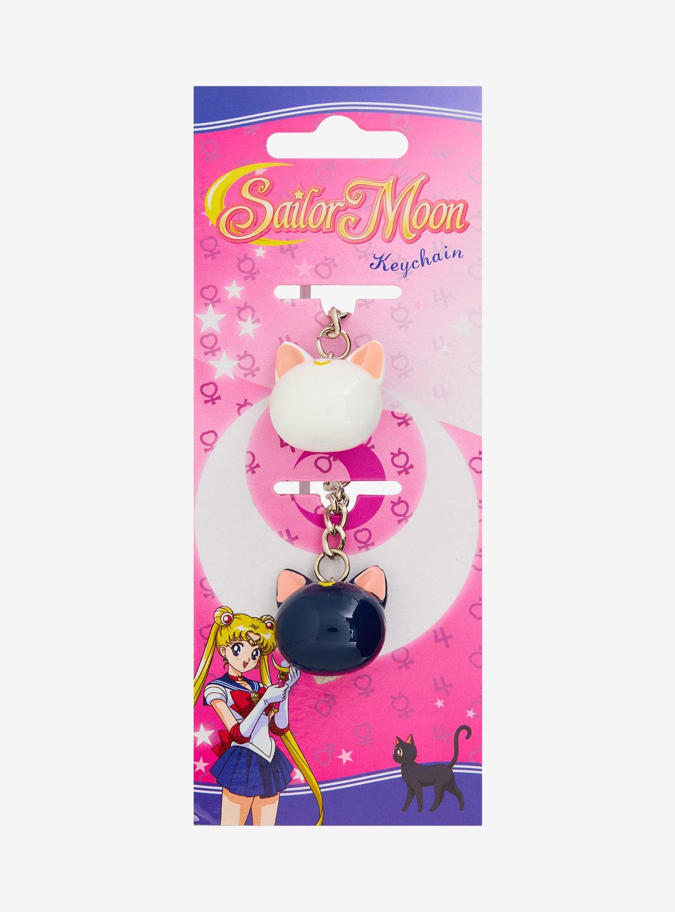 Pretty Guardian Sailor Moon Luna & Artemis Head Key Chain Set, , hi-res