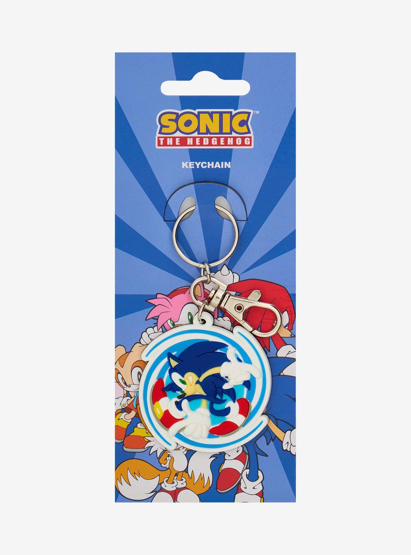 Sonic The Hedgehog Swirl Rubber Key Chain, , hi-res