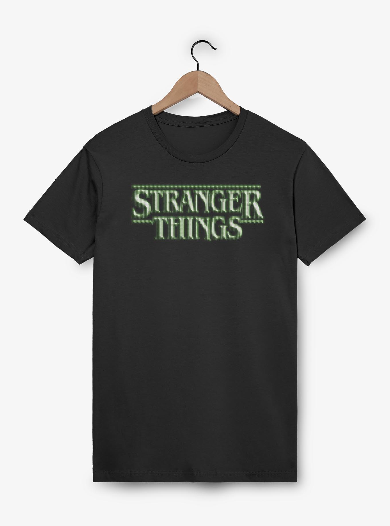 Stranger Things Green 8 Bits Logo T-Shirt, , hi-res