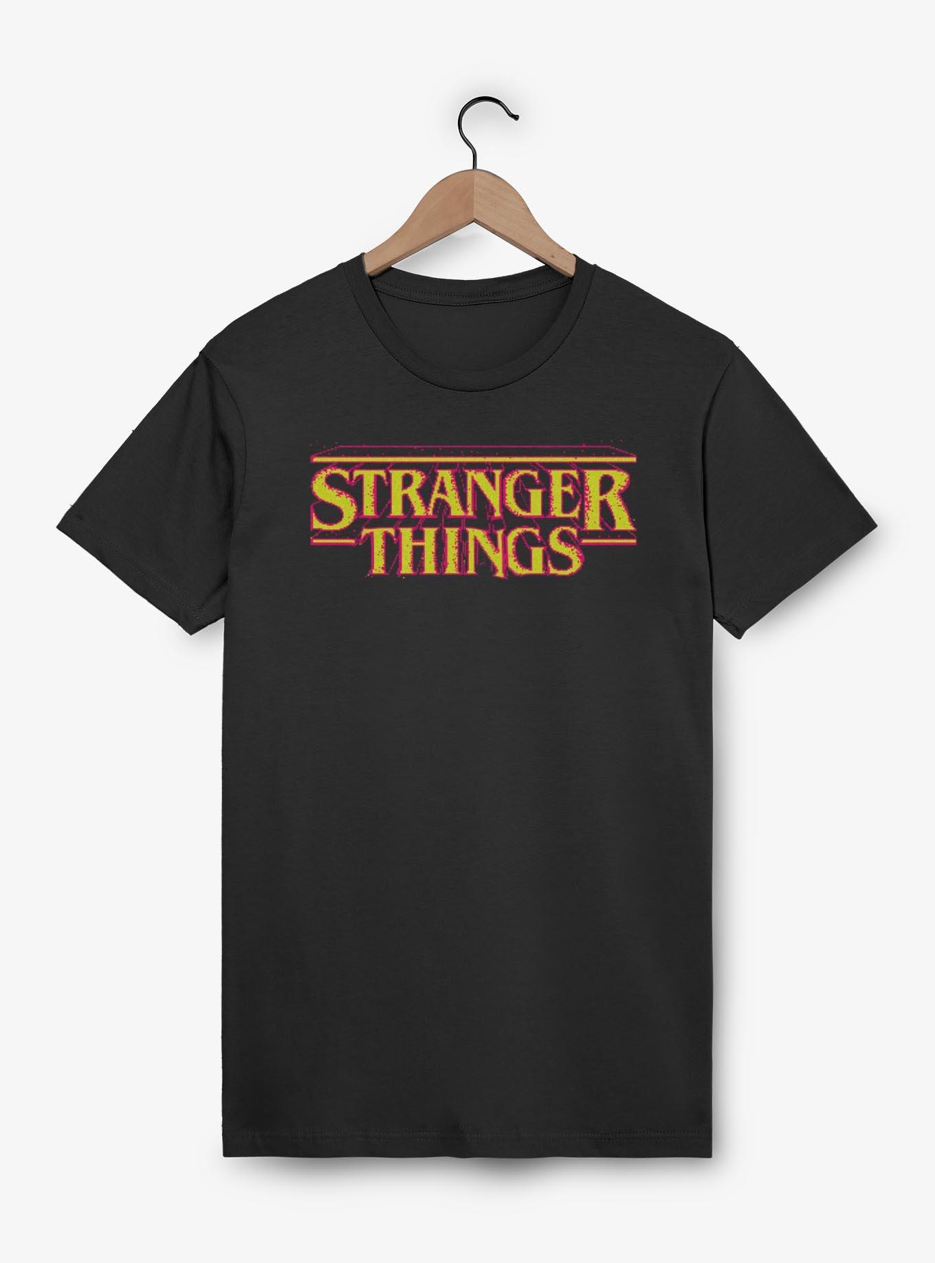 Stranger Things Yellow 8 Bits Logo T-Shirt, , hi-res