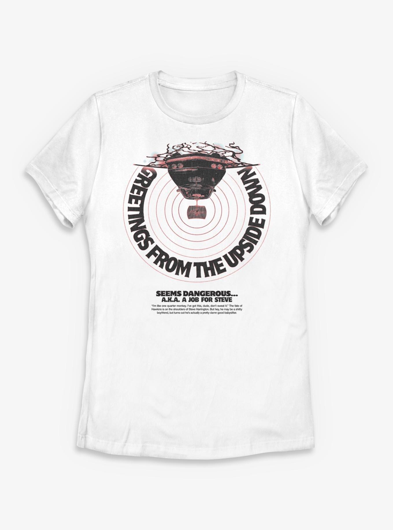 Stranger Things Greetings From The Upside Down Womens T-Shirt