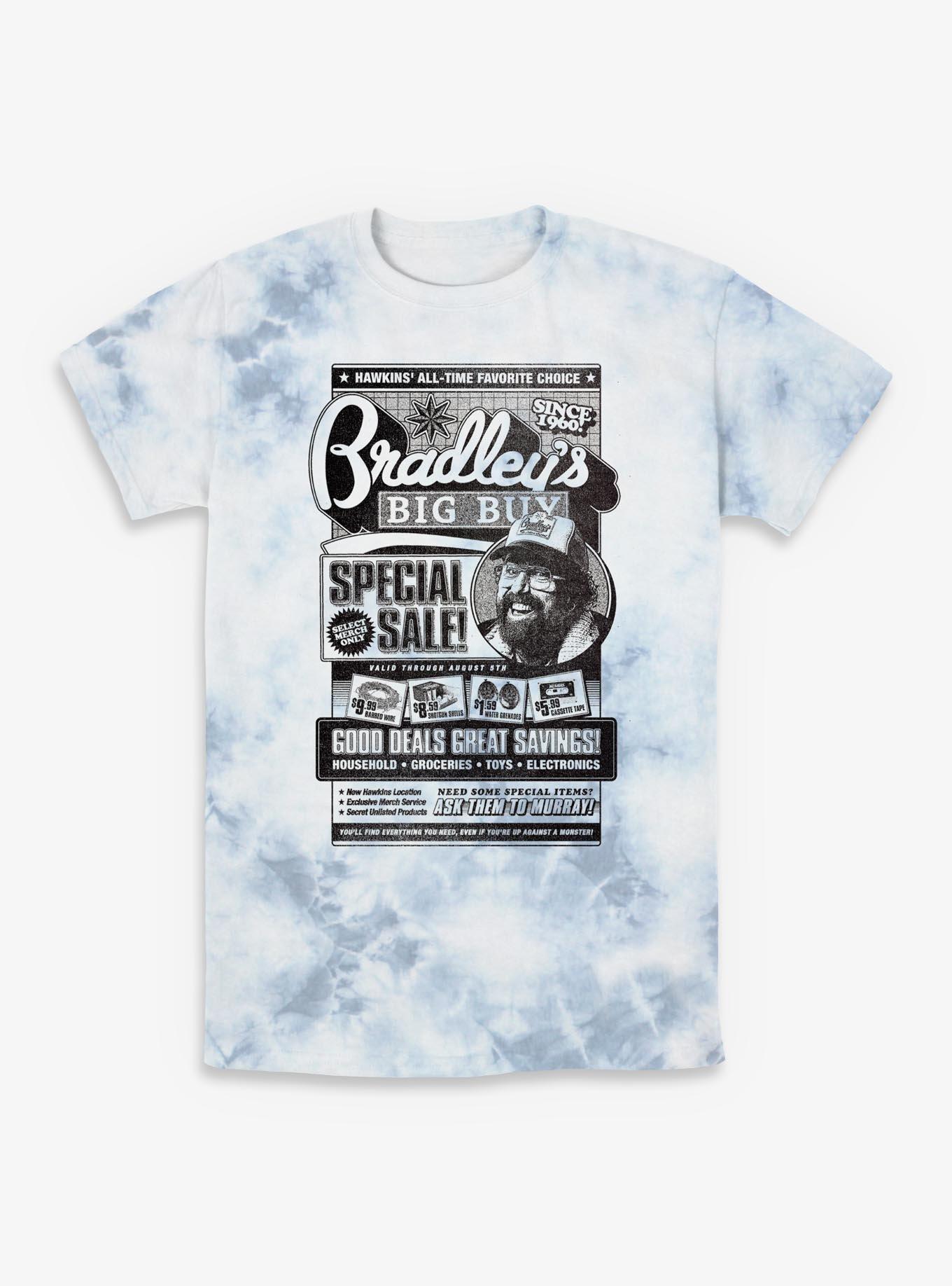 Stranger Things Bradley's Big Buy Special Sale Tie-Dye T-Shirt, , hi-res