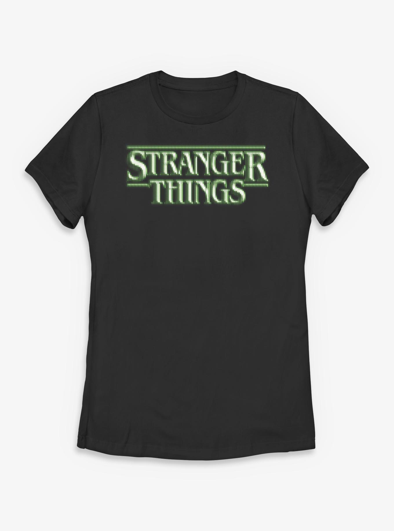 Stranger Things Green 8 Bits Logo Womens T-Shirt, , hi-res