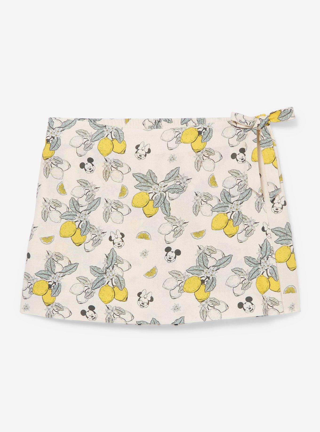 Disney Mickey & Minnie Lemons Allover Print Plus Size Linen Skort, , hi-res