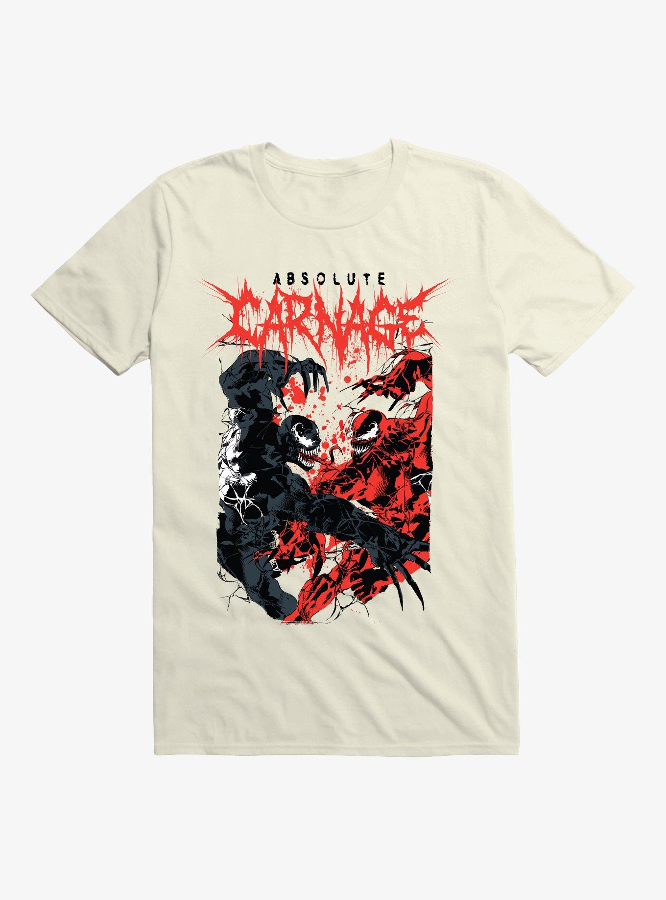 Marvel Spider-Man Absolute Carnage Vs. Venom T-Shirt Hot Topic Exclusive, NATURAL, hi-res