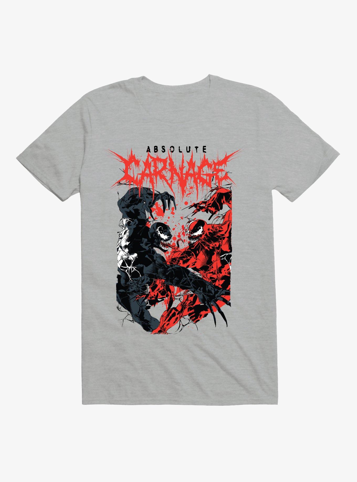 Marvel Spider-Man Absolute Carnage Vs. Venom T-Shirt Hot Topic Exclusive, SPORT GRAY, hi-res