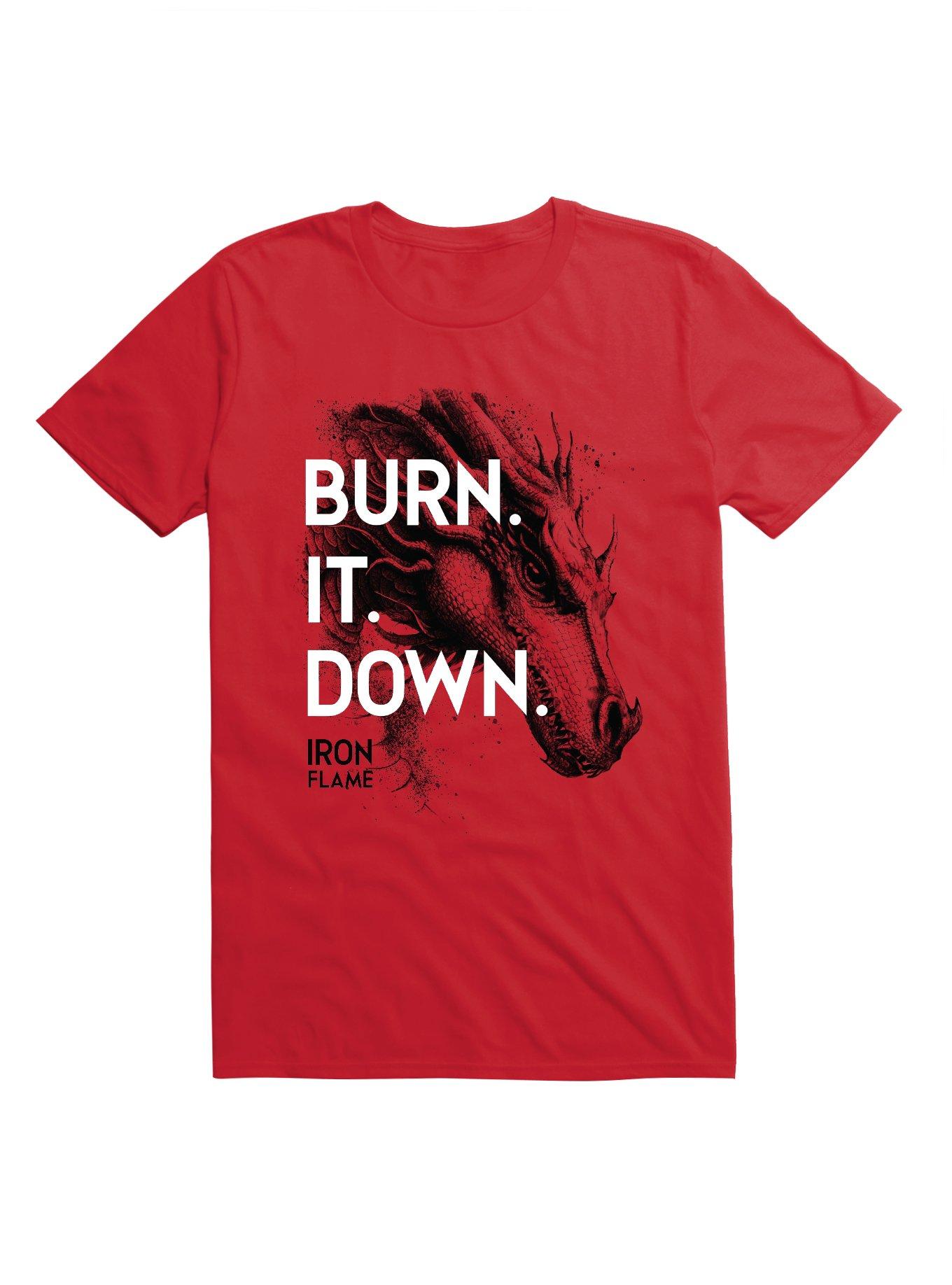 Iron Flame Dragon Burn It Down T-Shirt Hot Topic Exclusive, , hi-res