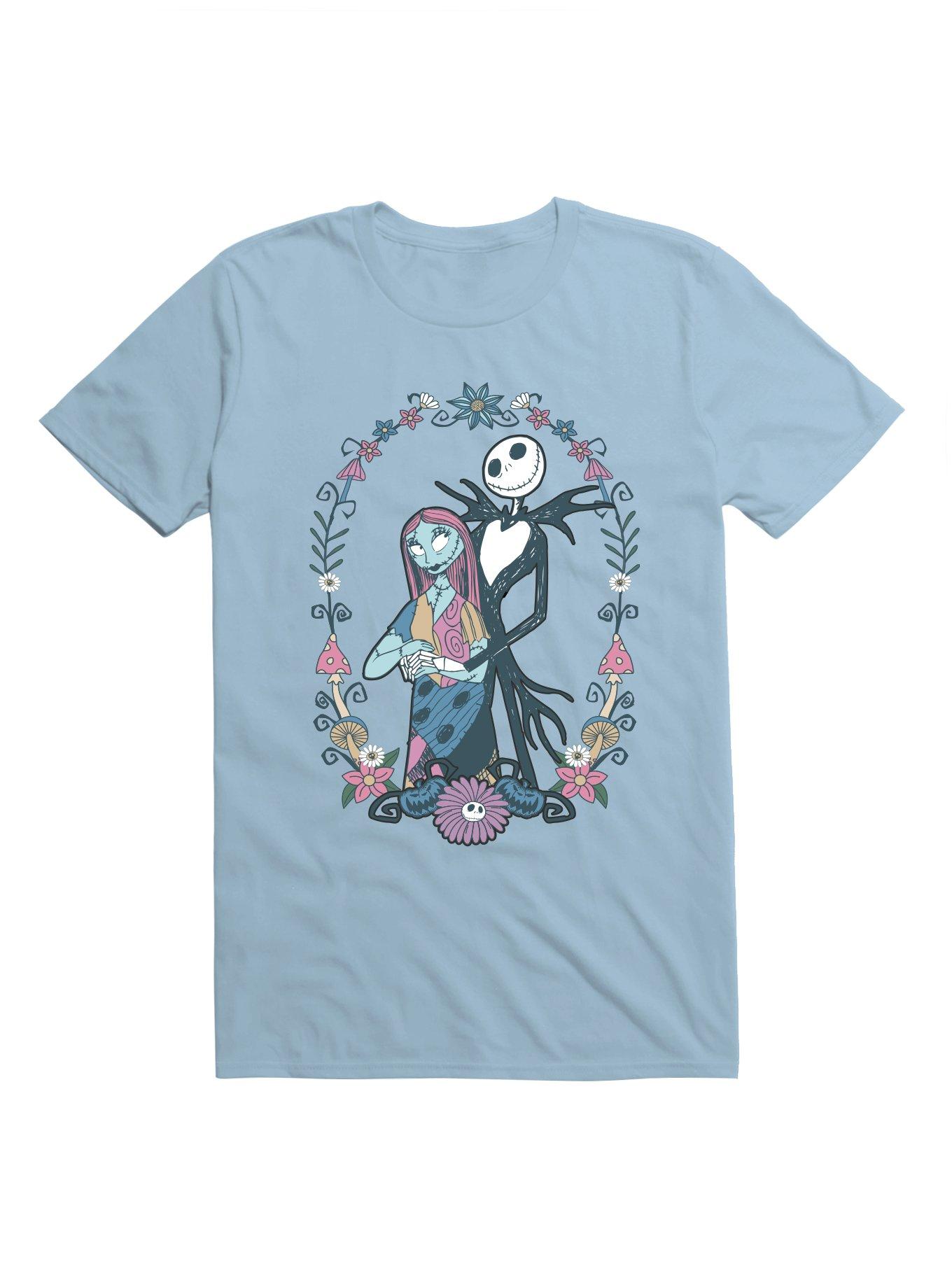 Disney The Nightmare Before Christmas Jack and Sally Flowers T-Shirt Hot Topic Exclusive, , hi-res