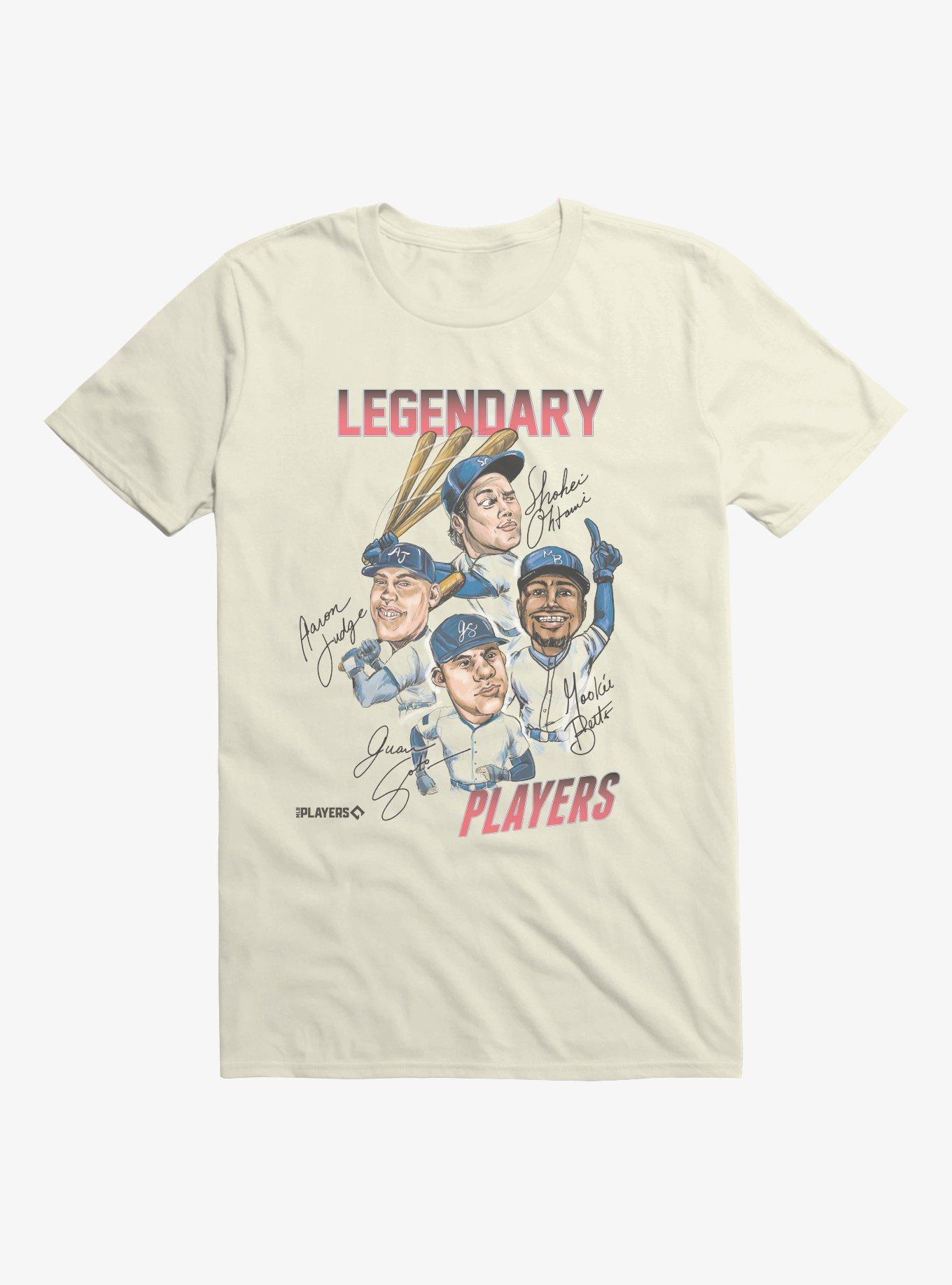 MLB Legendary Players Caricatures T-Shirt Hot Topic Exclusive, NATURAL, hi-res