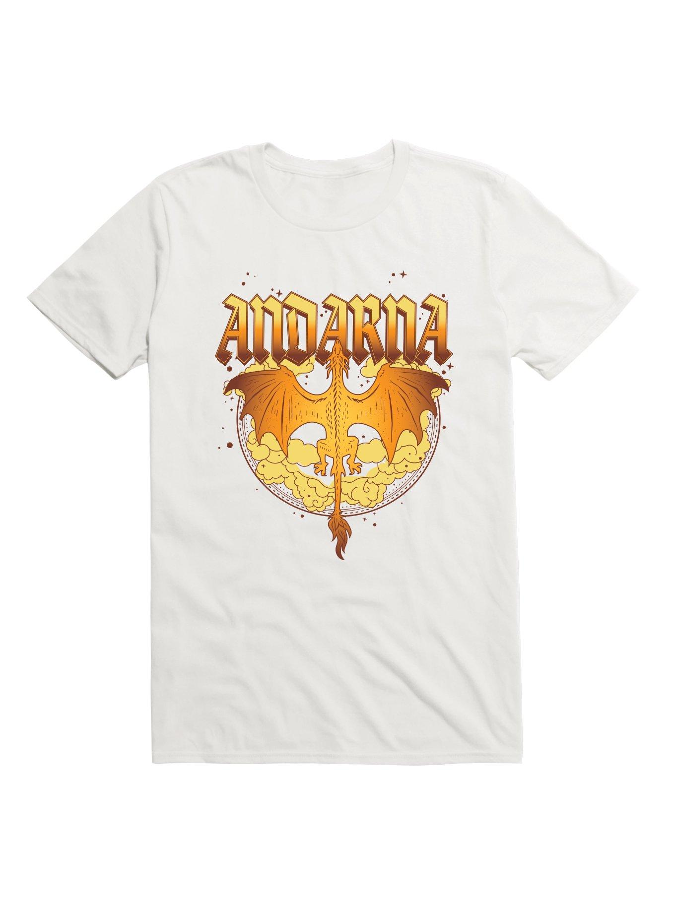Fourth Wing Andarna Dragon Flight T-Shirt Hot Topic Exclusive, WHITE, hi-res