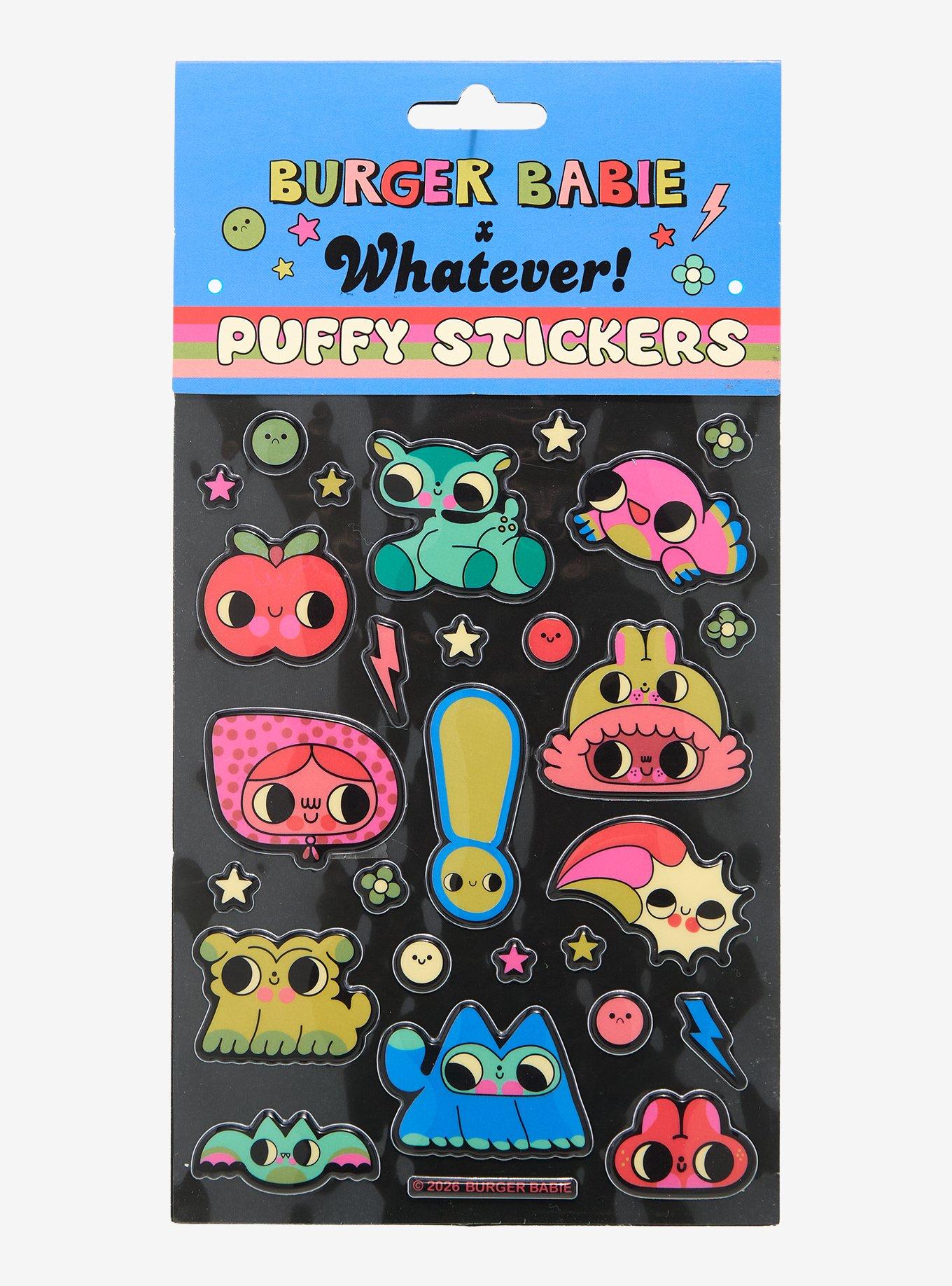 Burger Babie x Whatever! Makes you Happy Puffy Sticker Sheet
