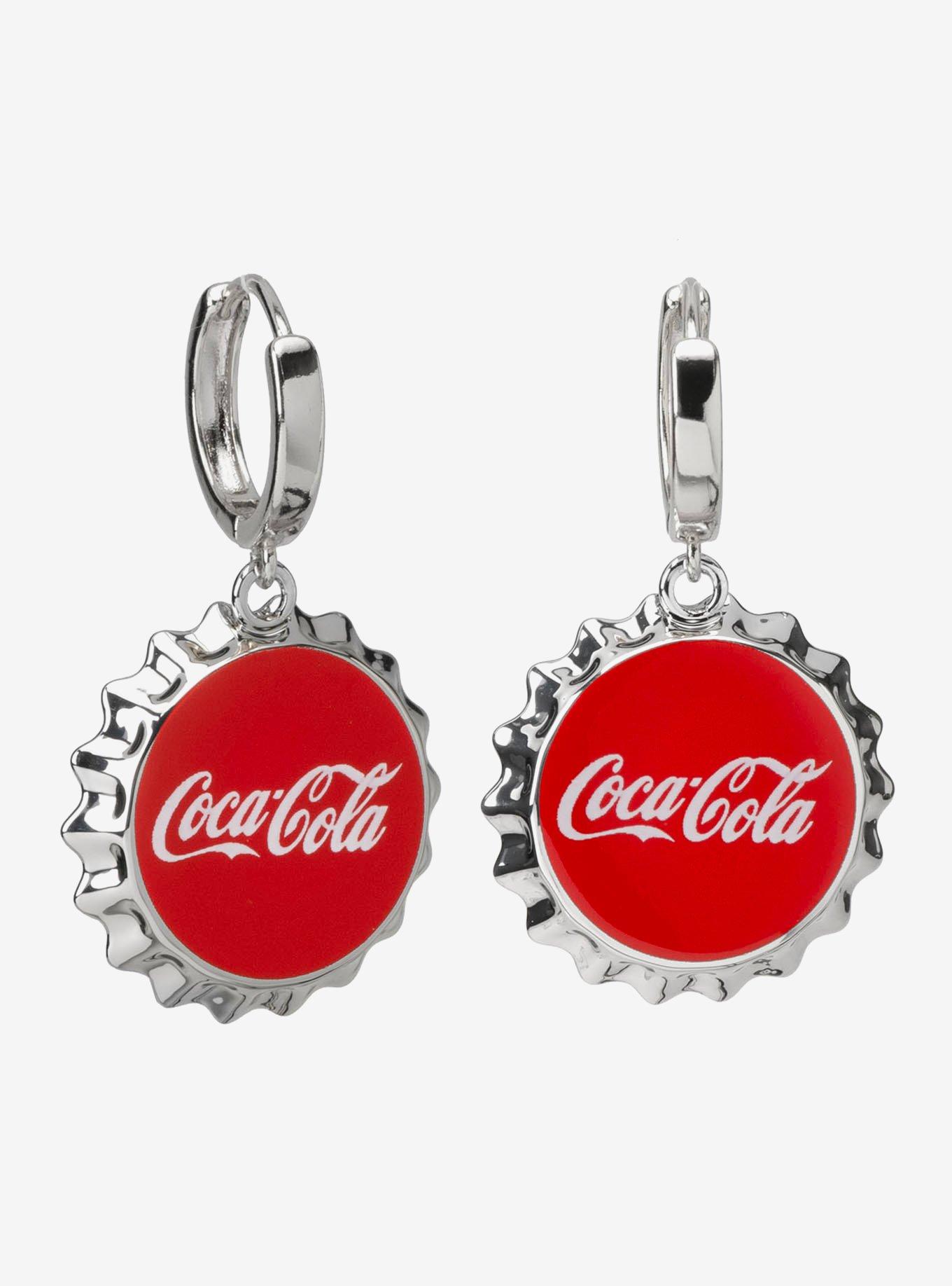 Coca-Cola Red Bottle Cap Earrings, , hi-res