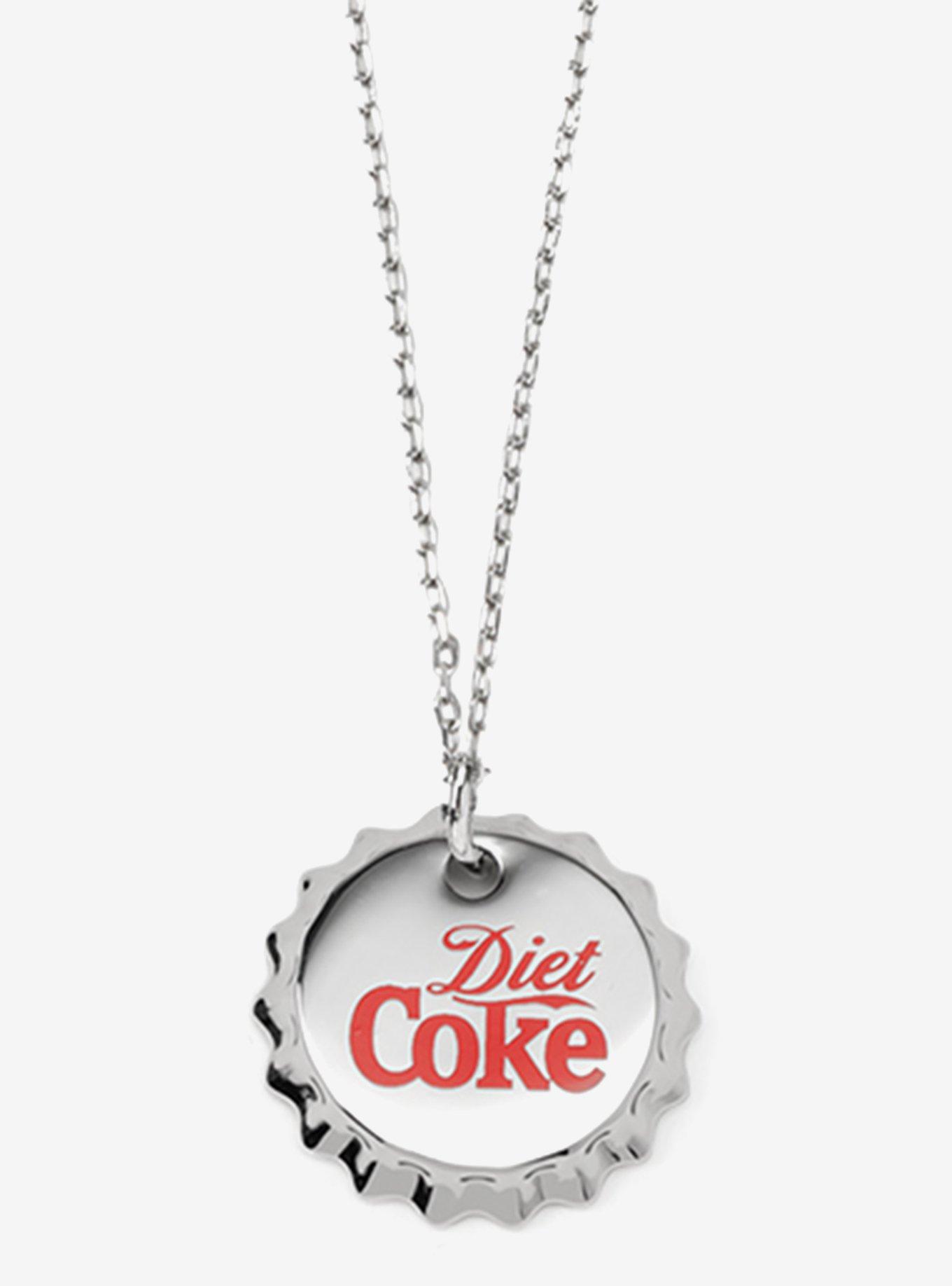 Diet Coke Bottle Cap Red Necklace, , hi-res