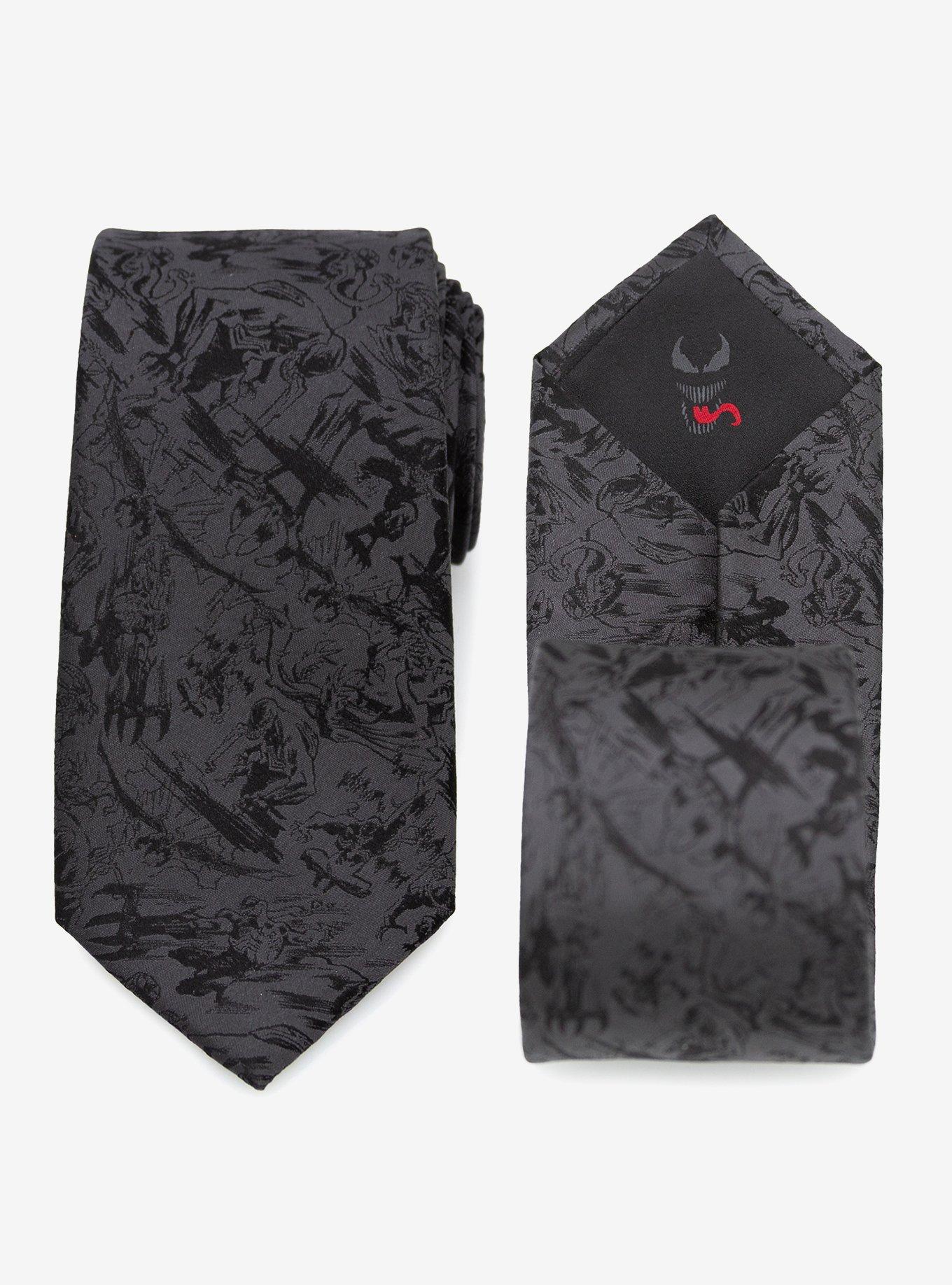 Marvel Venom Dark Gray Action Silk Men's Tie, , hi-res