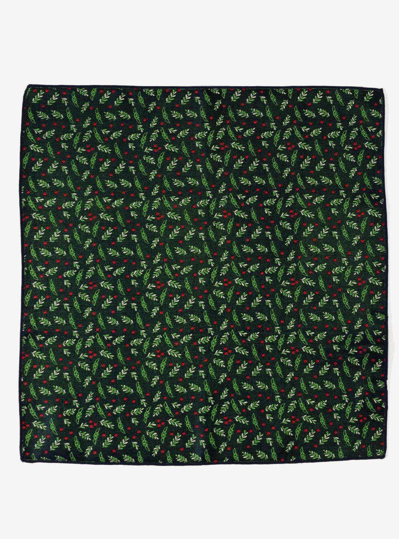 Star Wars The Mandalorian Grogu Holiday Navy Silk Pocket Square, , hi-res